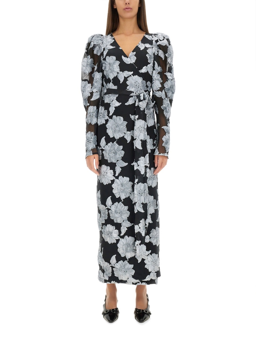 Rotate by Birger Christensen Long Floral Dress