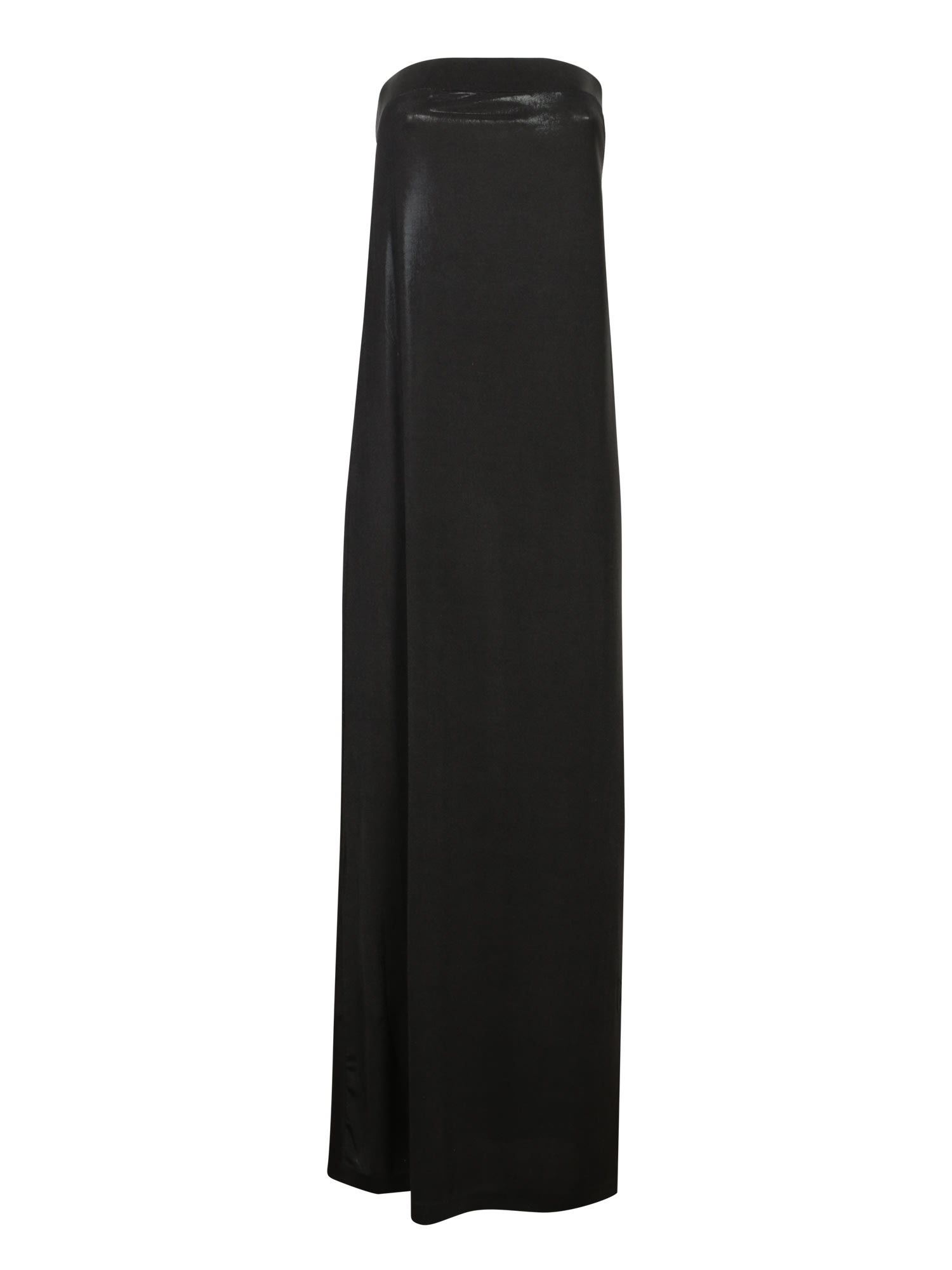 Norma Kamali Side Slit Long Dress In Black