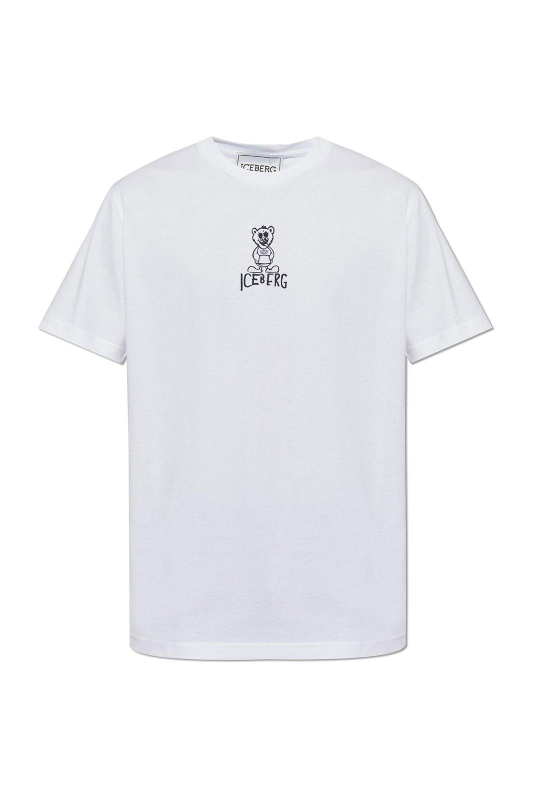 Iceberg Logo Printed Crewneck T-shirt