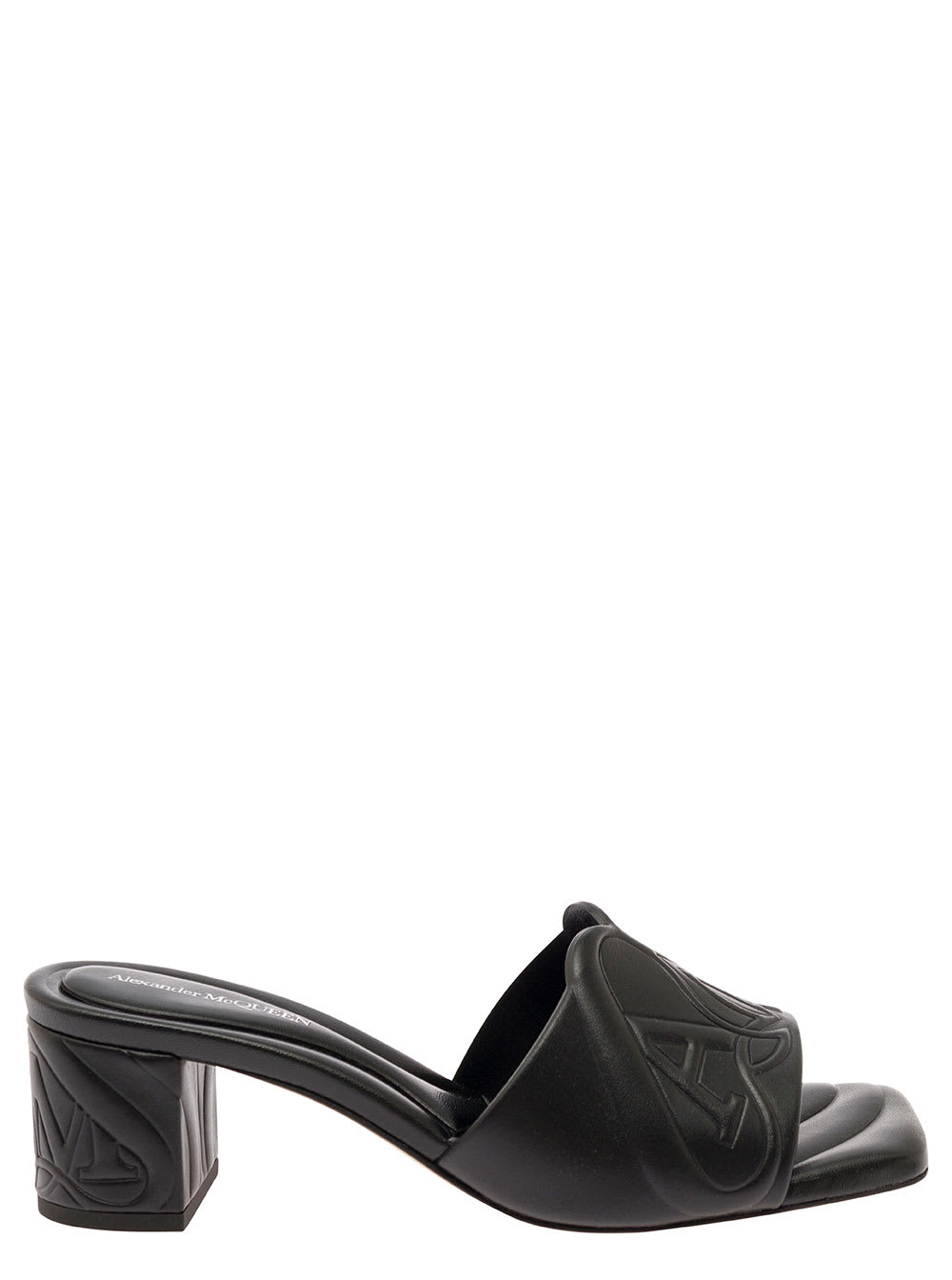 Alexander McQueen Black Slip-on Sandals
