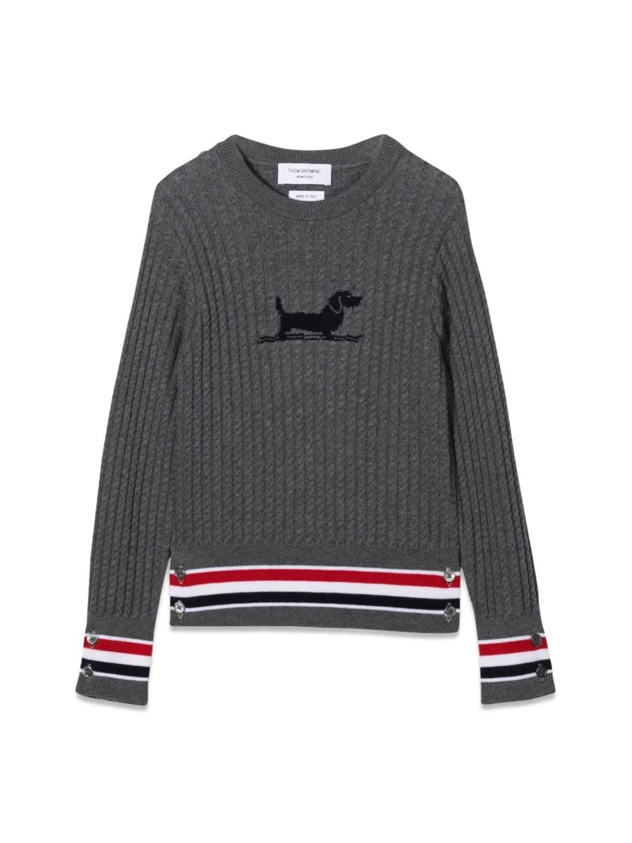 Thom Browne Baby Cable Crewneck Pullover