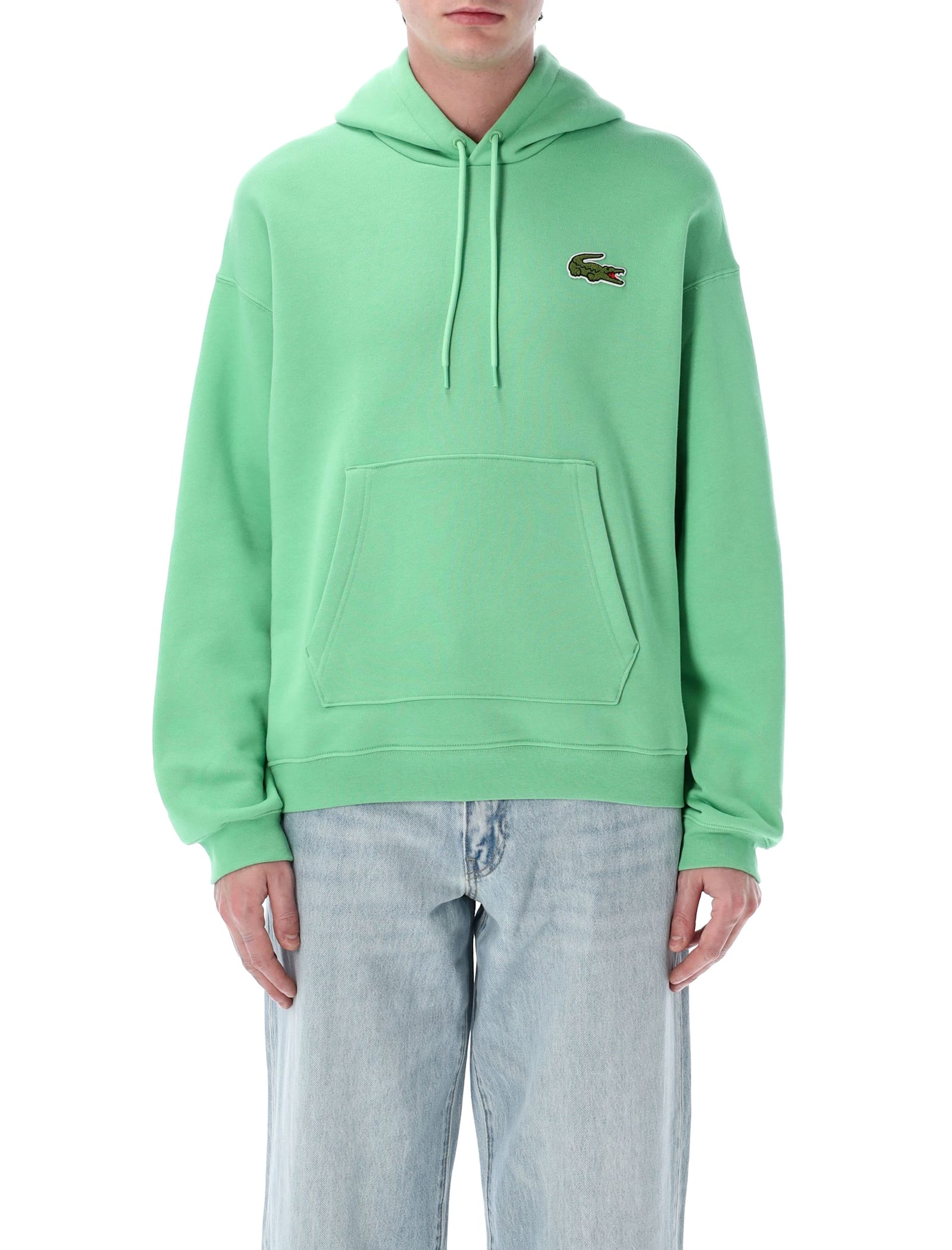 Lacoste Loose Fit Badge Accent Hoodie
