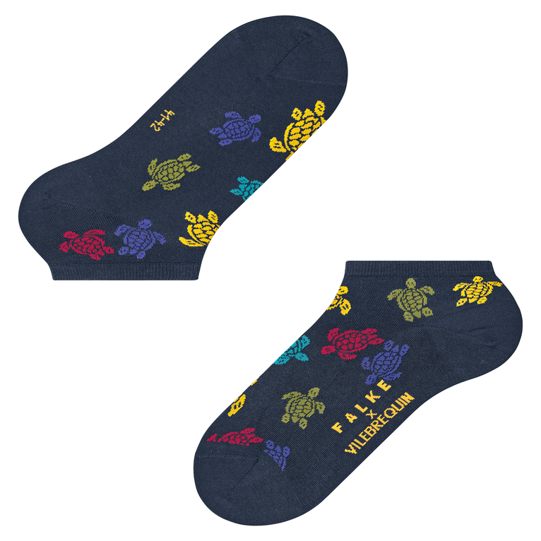 Vilebrequin Men Sneaker Socks Rondes Des Tortues Multicolores - Socks - Socks3 - Blue - Size 39-40