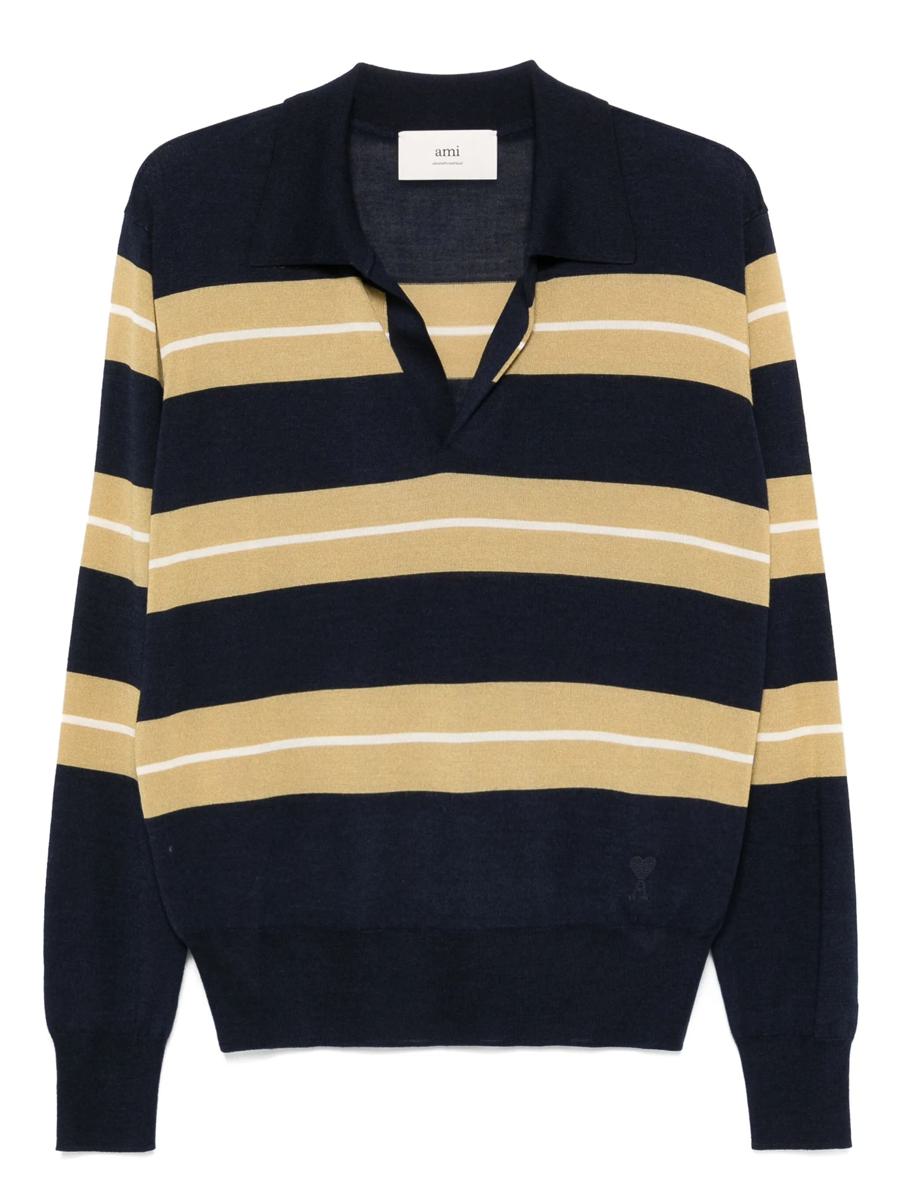 AMI Paris Polo Raye Clothing