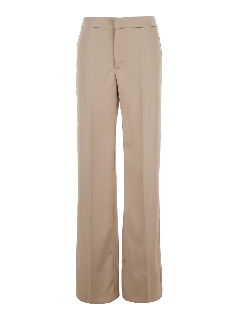The Andamane Beige Pants With Pences On The Front In Tech Fabric Woman