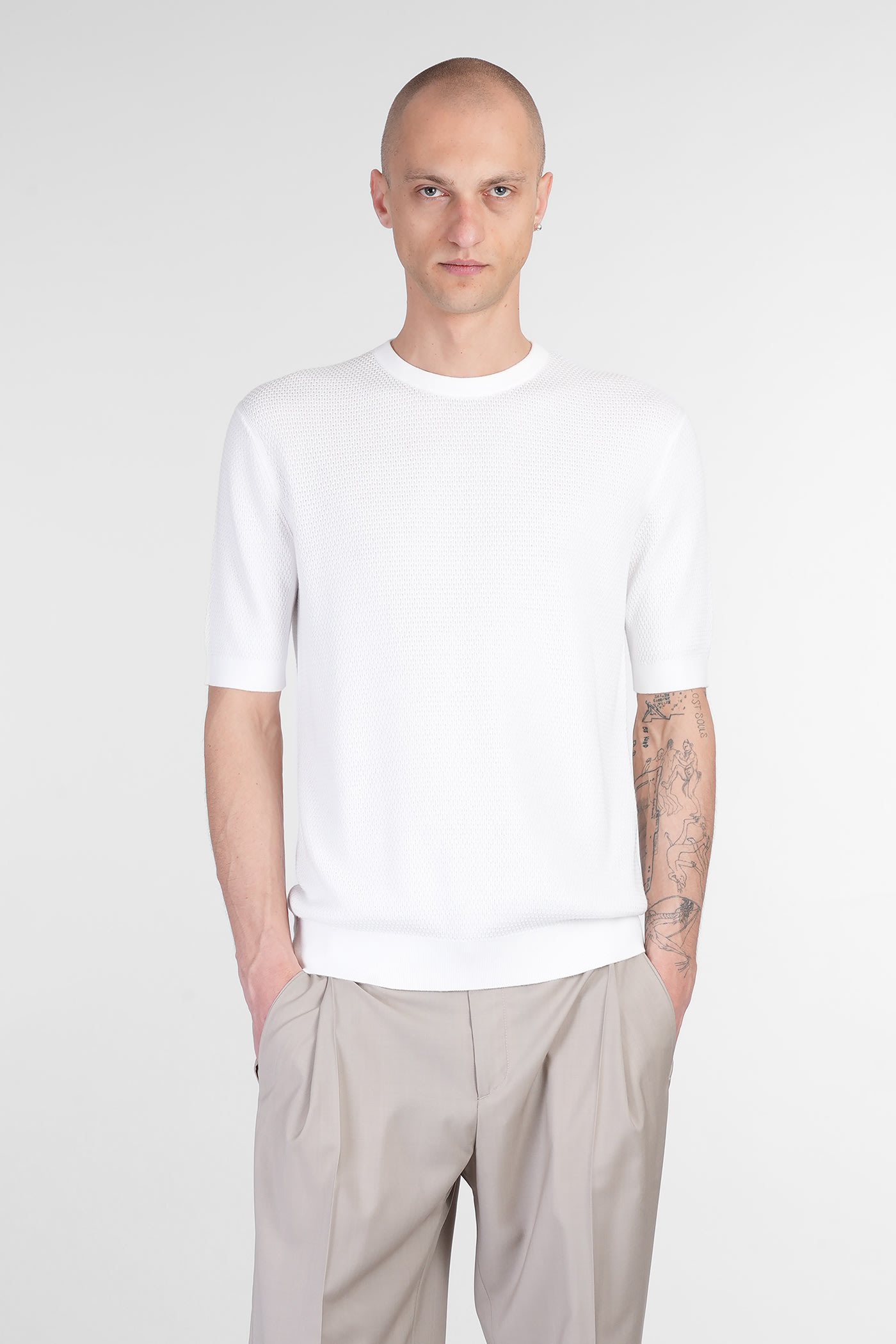 Zegna T-shirt In White Cotton