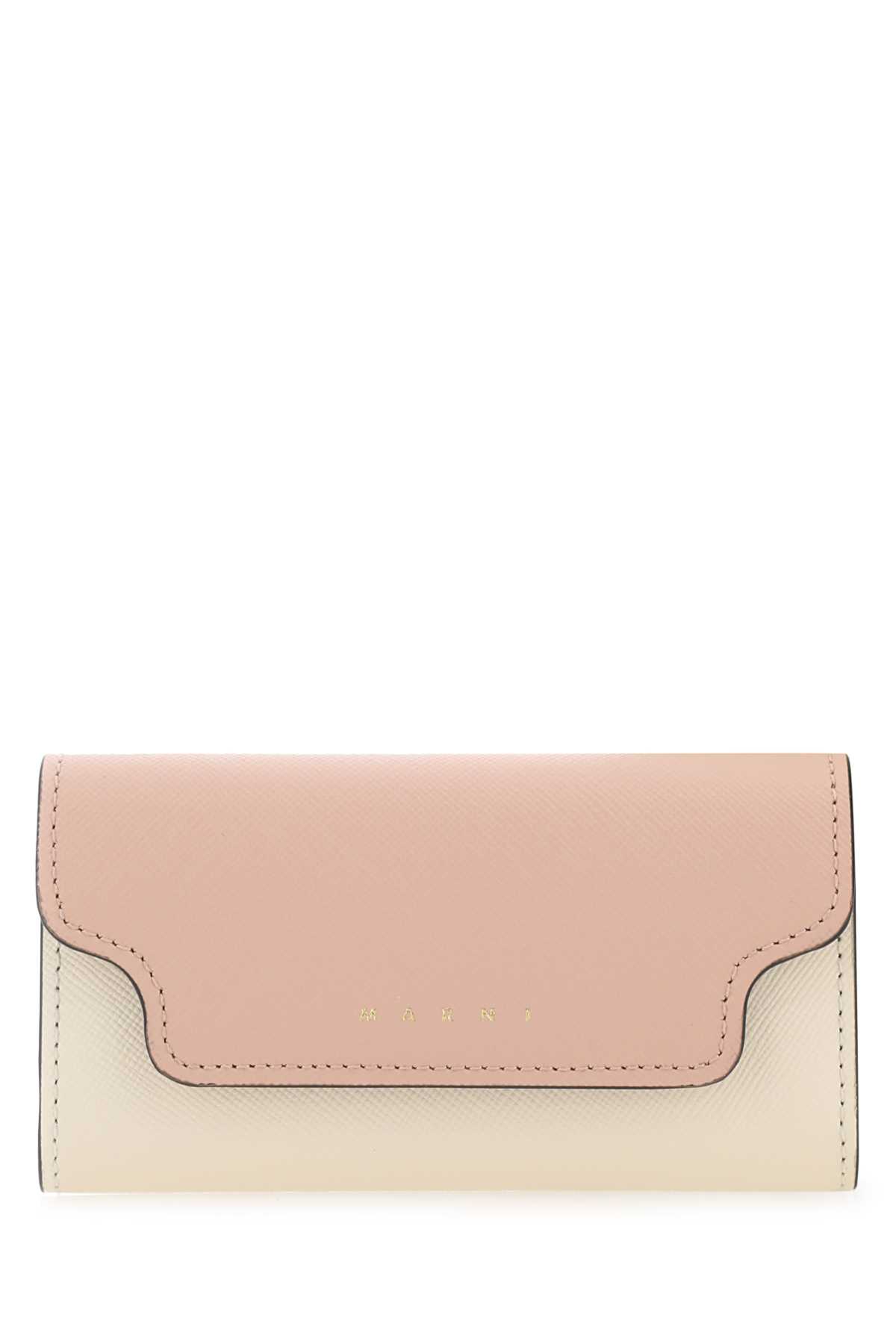 Marni Two-tone Leather Key Chain Case