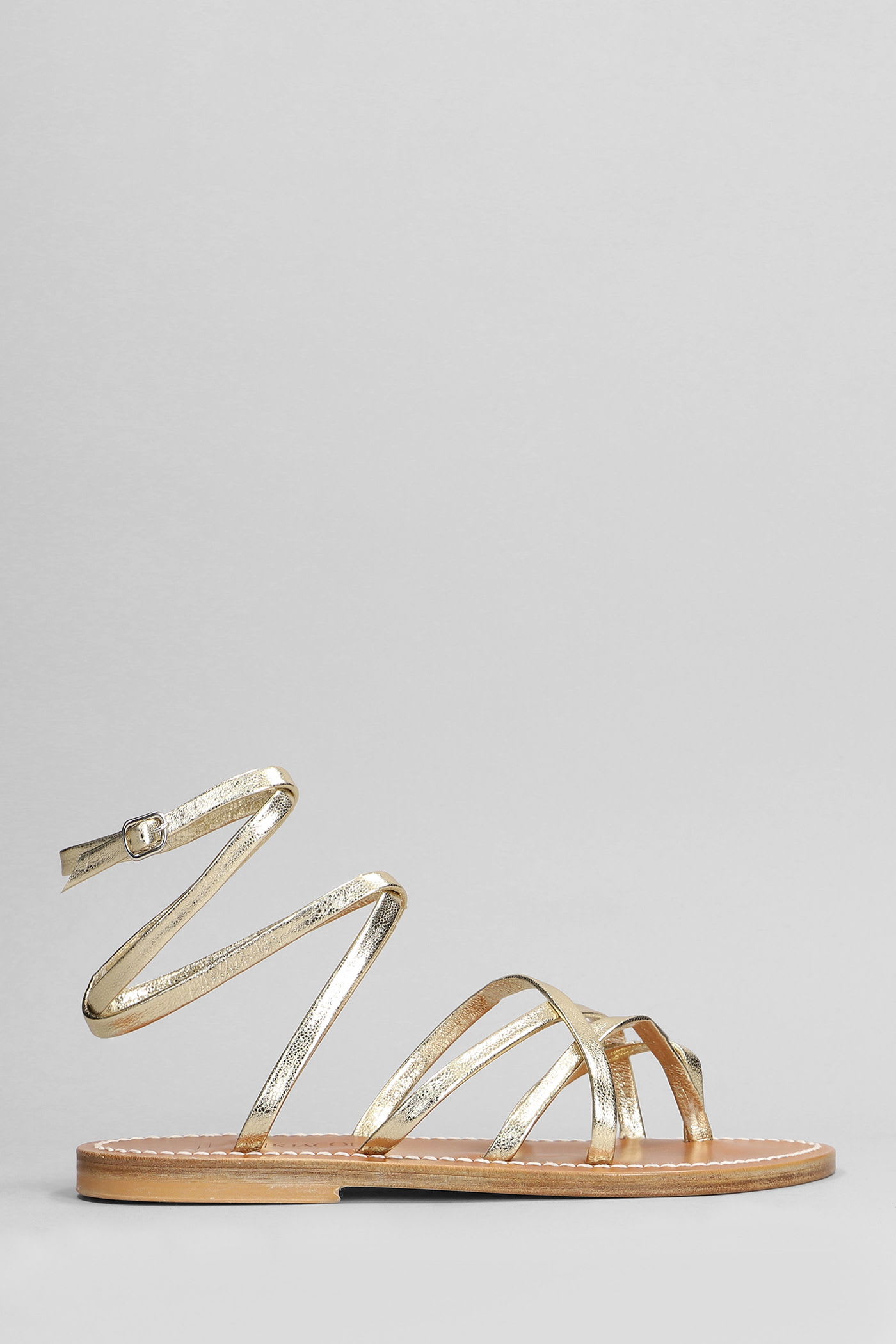 K. Jacques Zenobie F Flats In Gold Leather