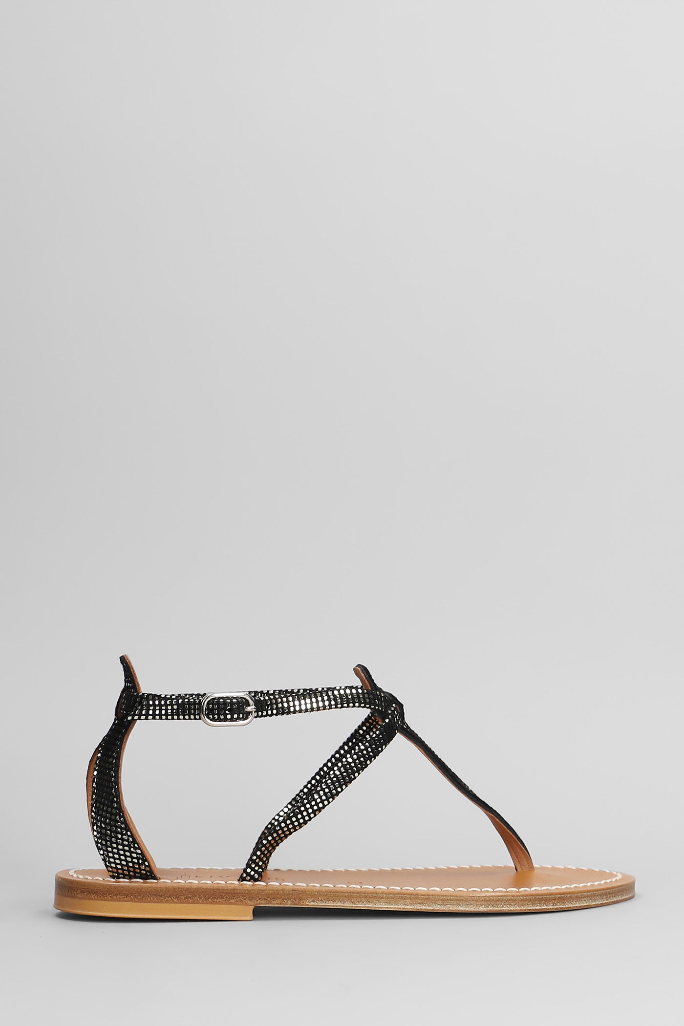 K. Jacques Buffon F Flats In Black Leather