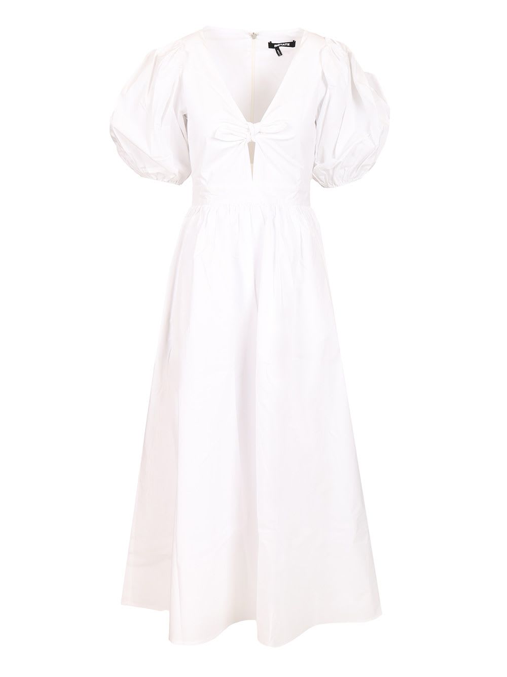 Rotate by Birger Christensen Puff Sleeve Midi Dress