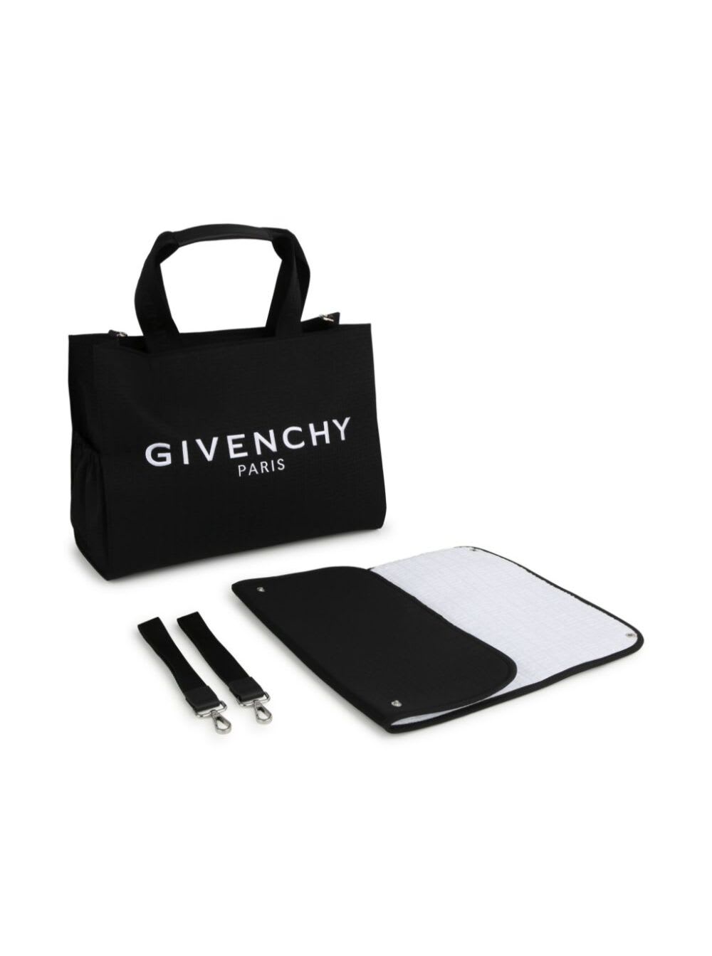 Givenchy Black Crossbody Bag With Lettering Logo On The Front And Internal Changing Mat In Fabric Baby