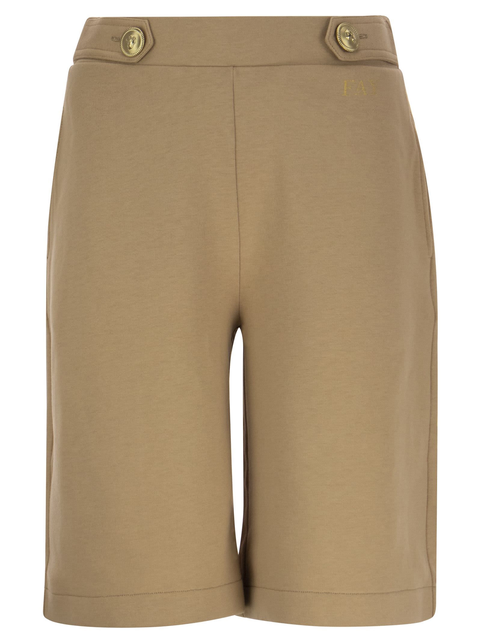 Fay Cotton Bermuda Shorts With Logo