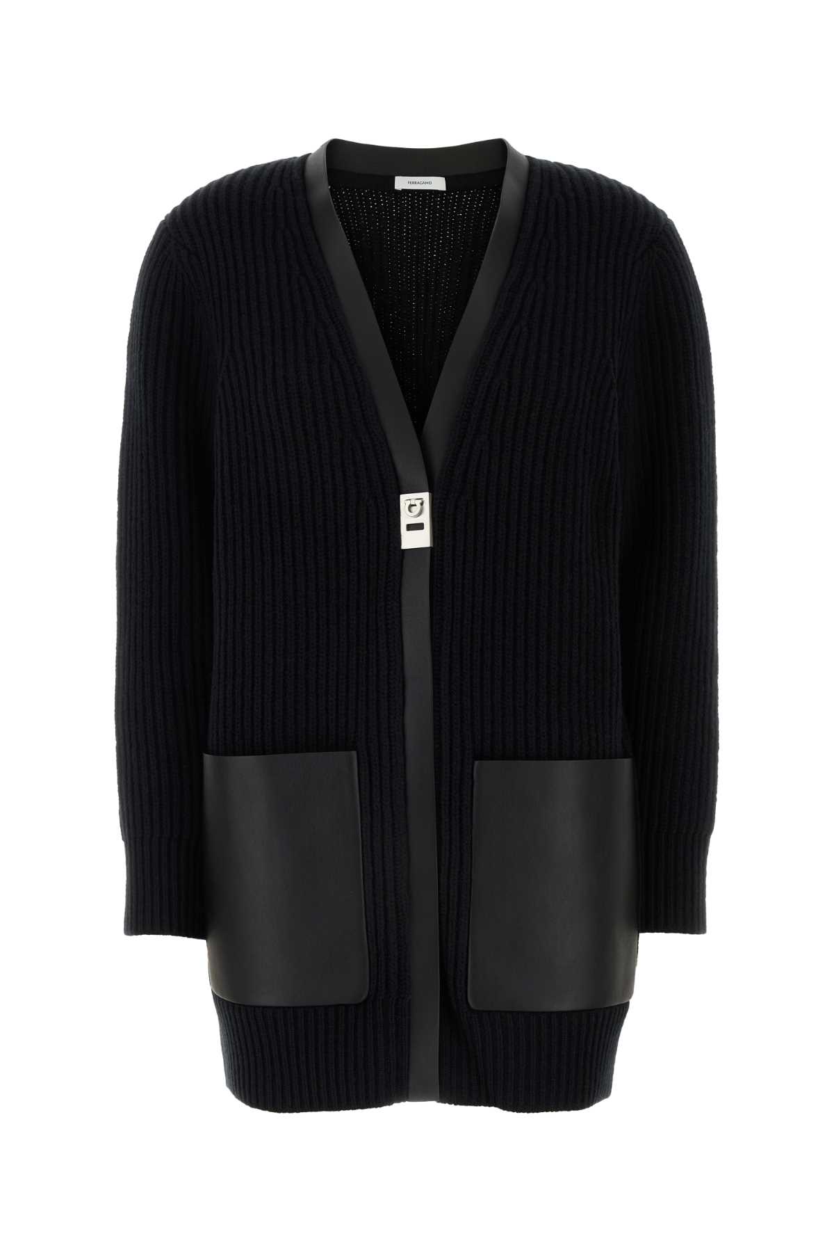 Ferragamo Black Wool Cardigan