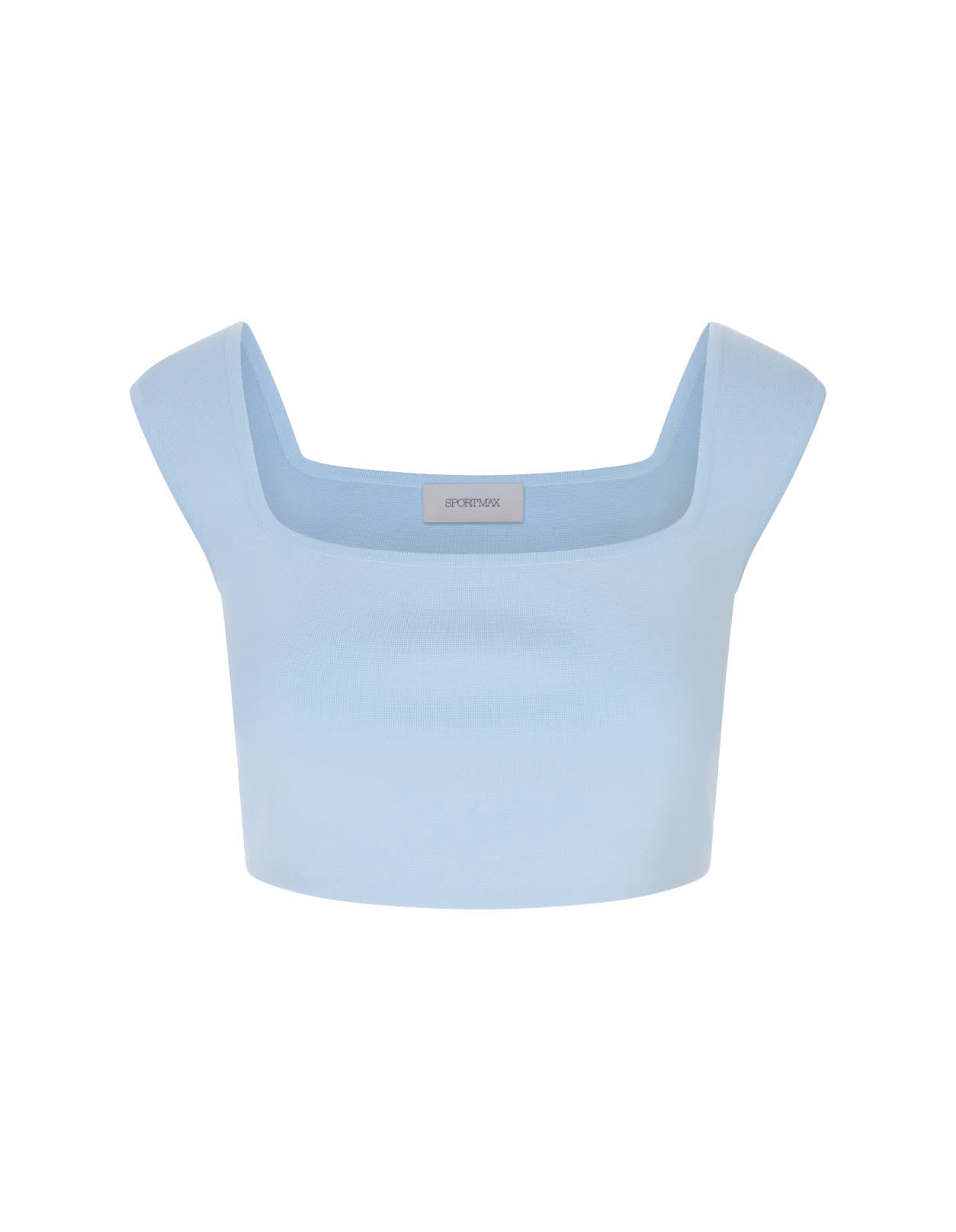 Max Mara Light Blue Fulmine Crop Top