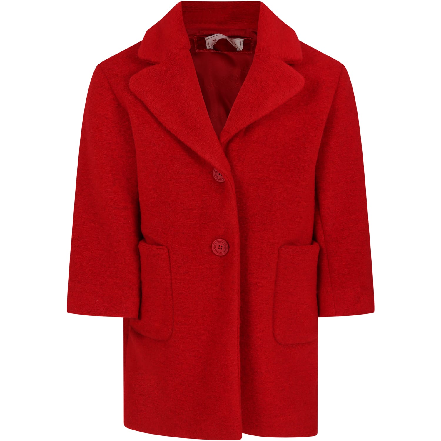 Monnalisa Red Coat For Girl