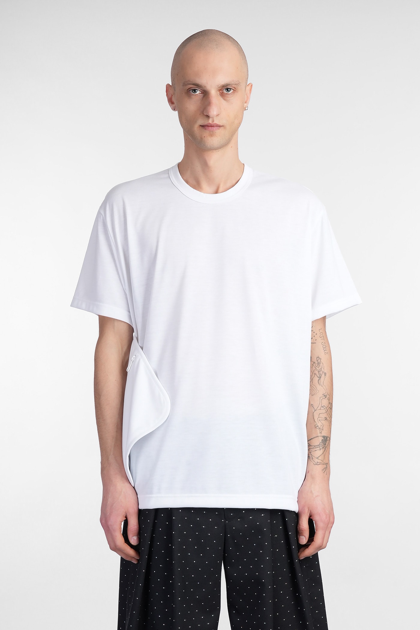 Comme Des Garçons Homme Plus T-shirt In White Polyester