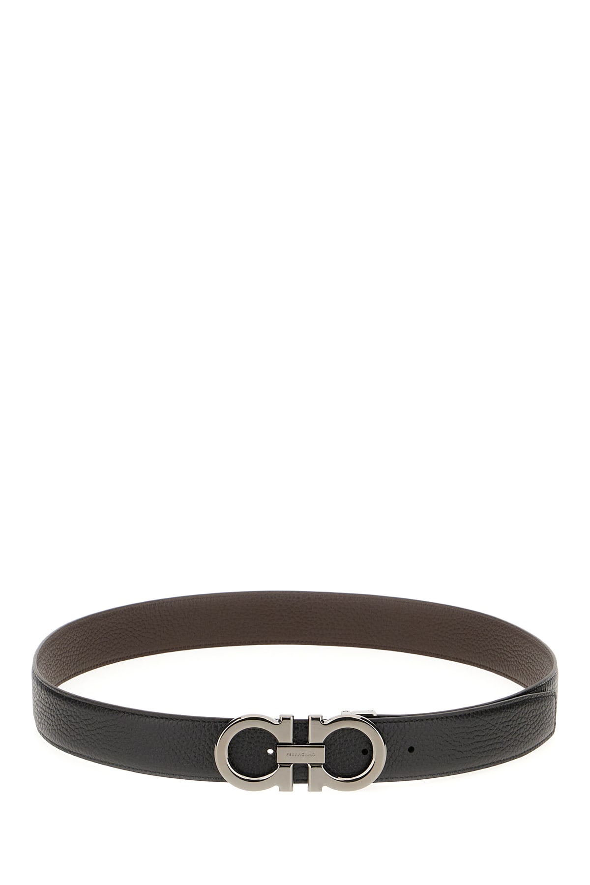 Ferragamo Black Leather Belt