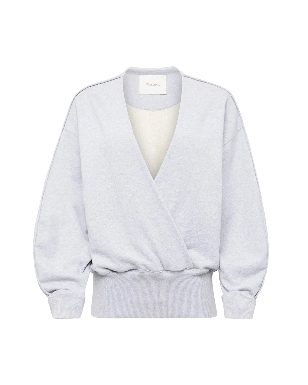 Rounded Wrap-Front Sweatshirt