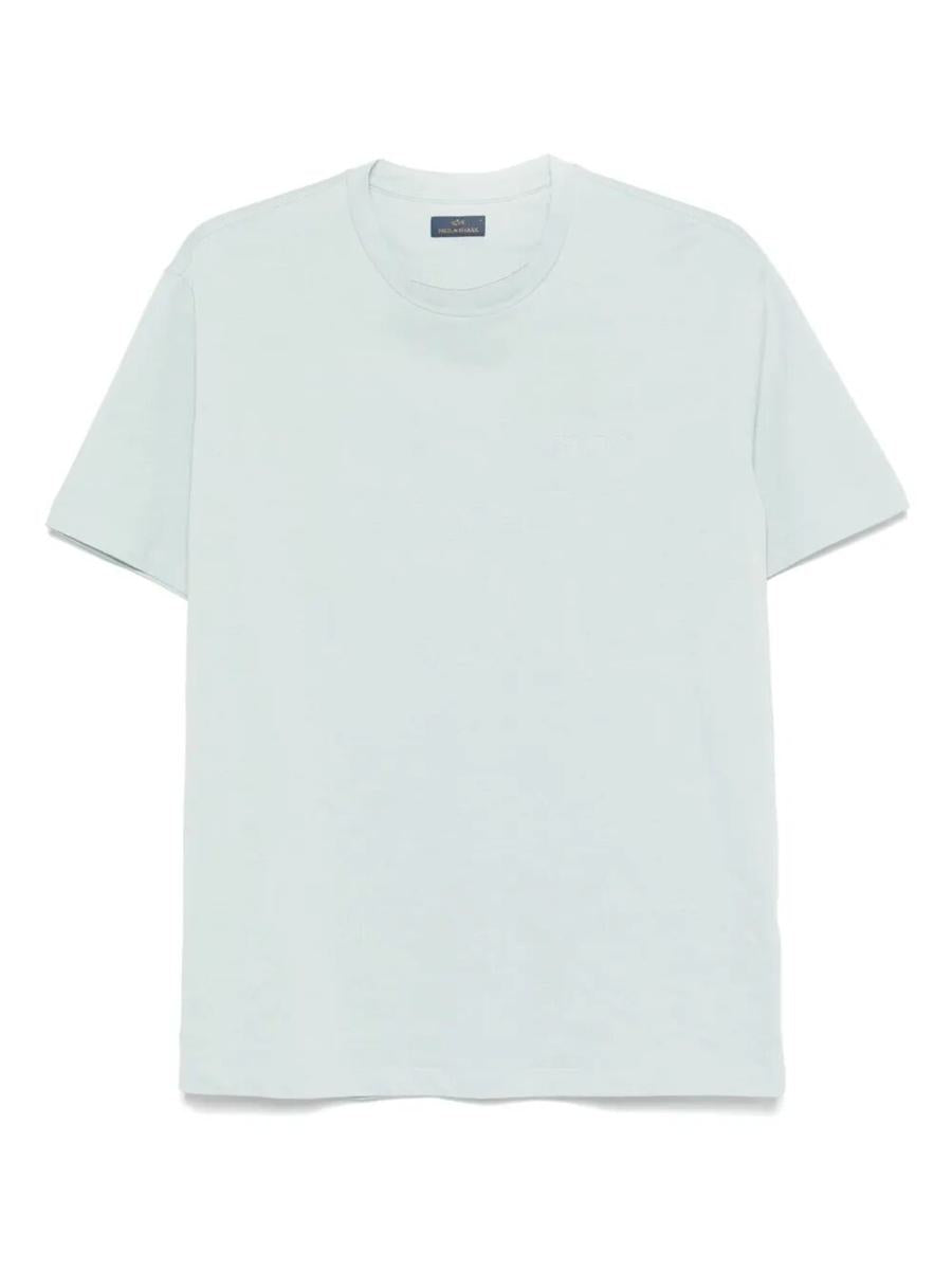 Paul & Shark Tone-On-Tone Embroidery Cotton Jersey T-Shirt Clothing