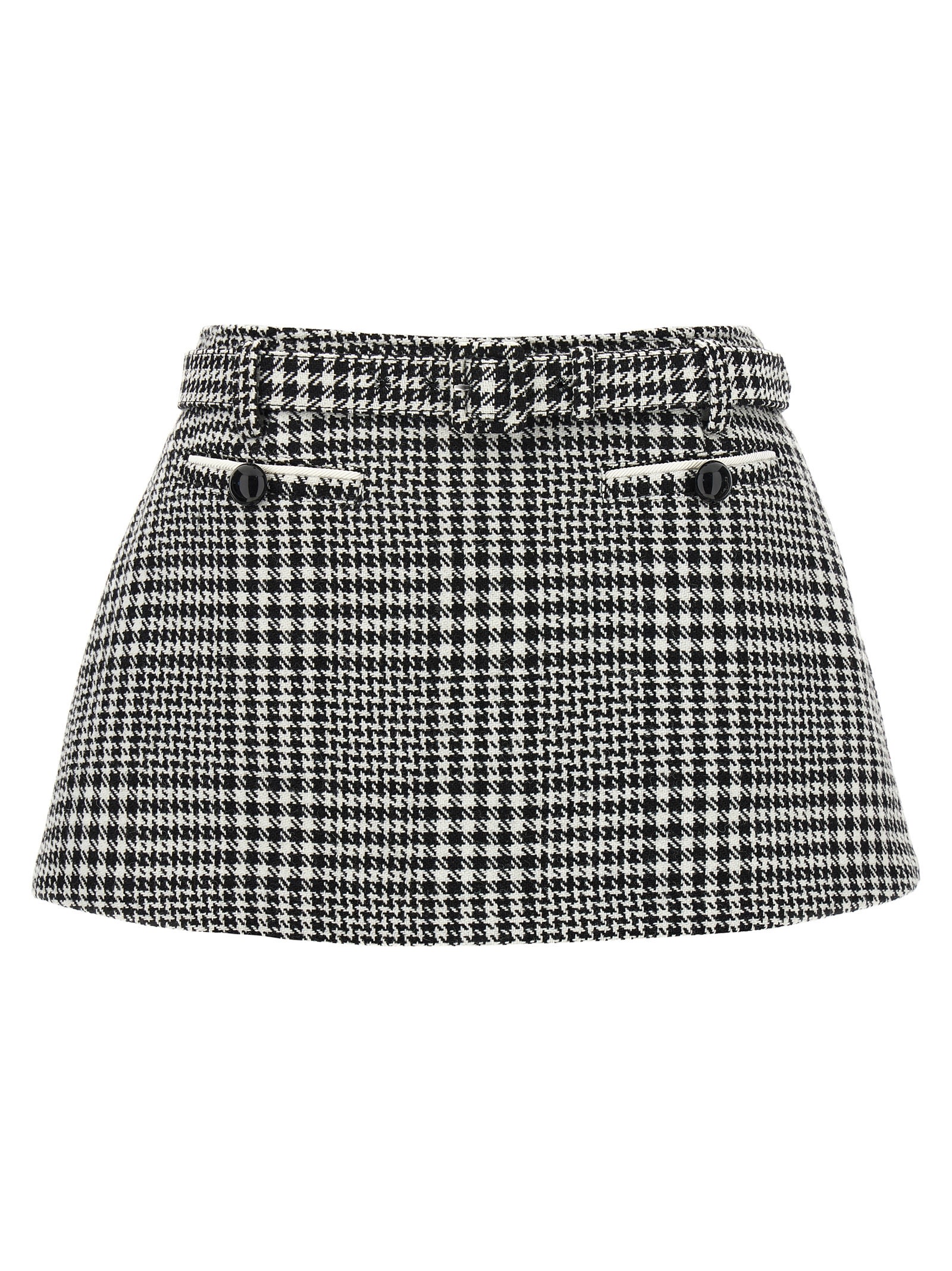 self-portrait Bouclé Wool Skort