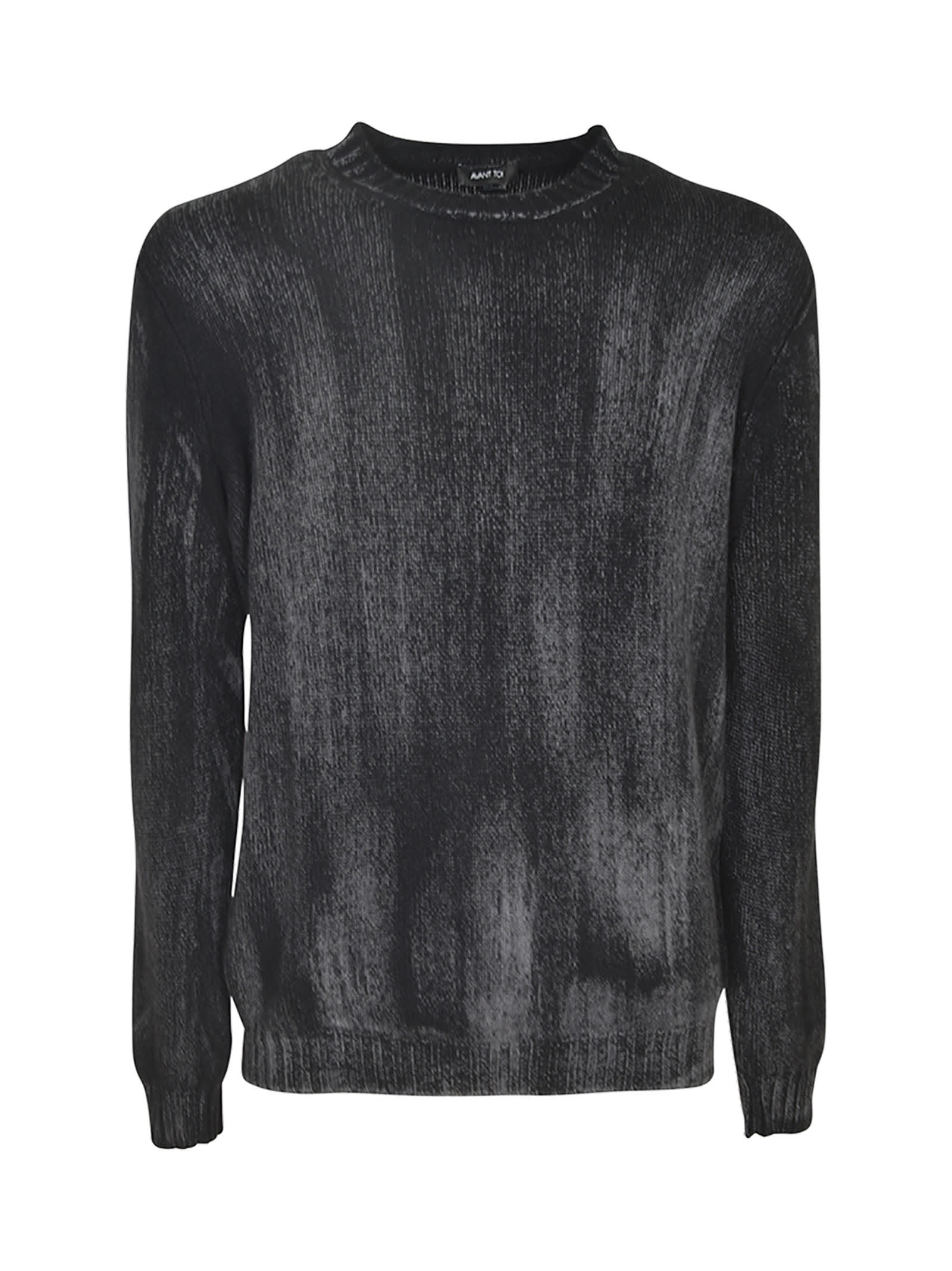 Avant Toi Round Neck Ribbed Sweater