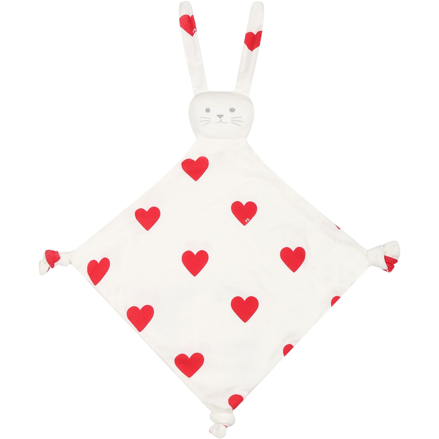 Petit Bateau White Doudou For Babykids With Rabbit