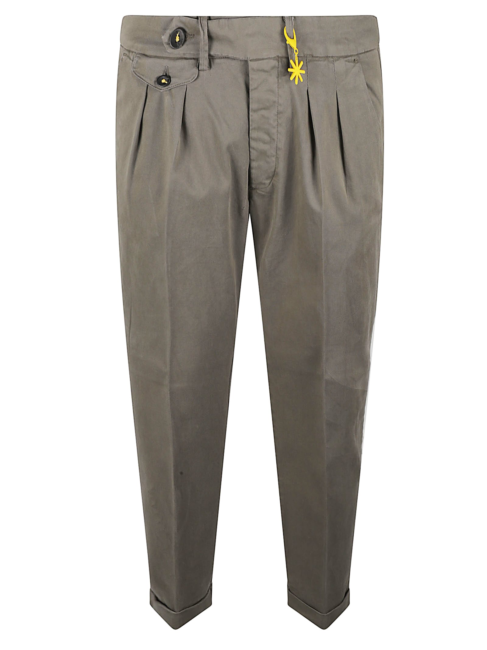 Manuel Ritz Multi-buttons Cropped Slim Trousers