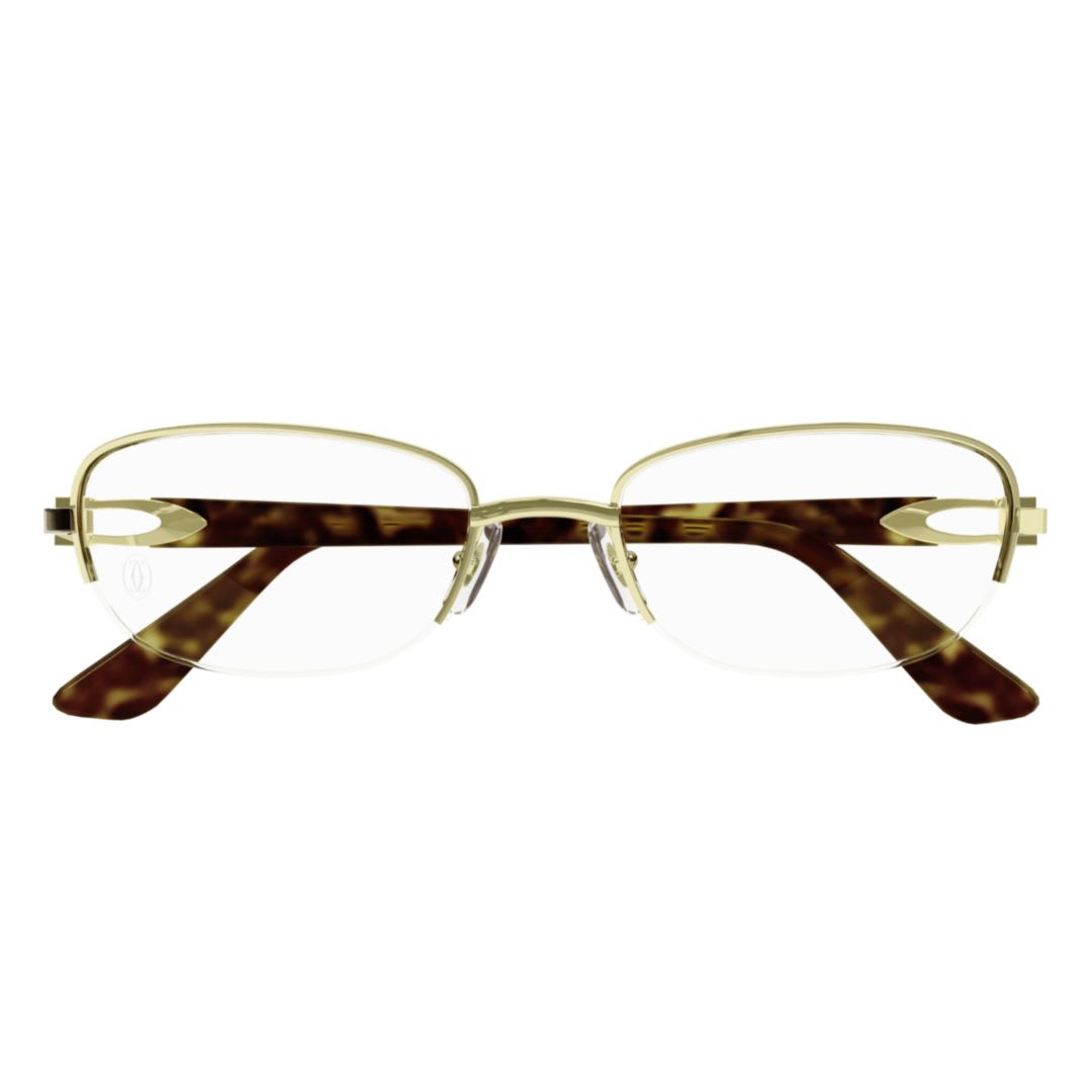 Cartier Eyewear Ct0317o002 Gold Havana Transpare