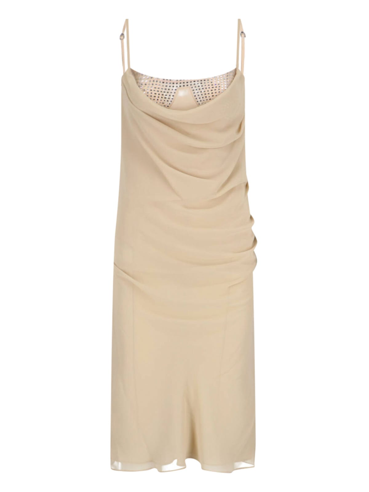 The Attico Midi Dress With Rhinestones