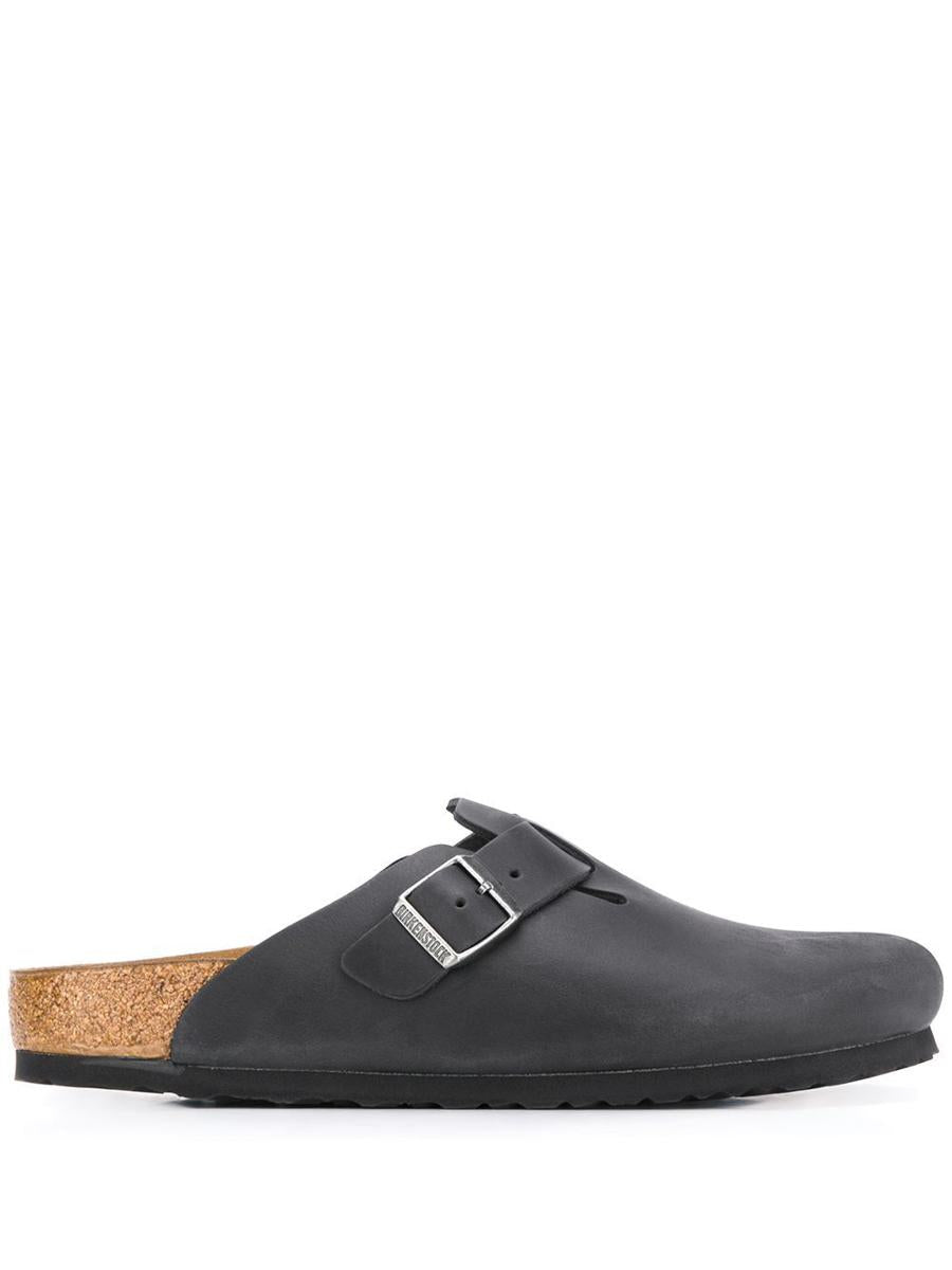 Birkenstock Boston 男女通用皮革穆勒鞋