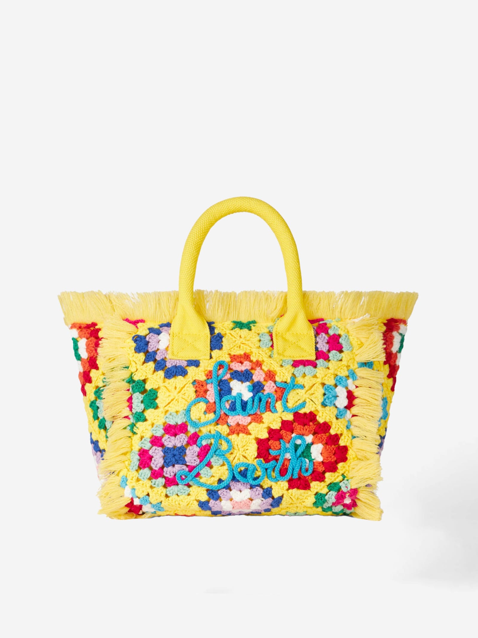 MC2 Saint Barth Colette Crochet Handbag With Fringes