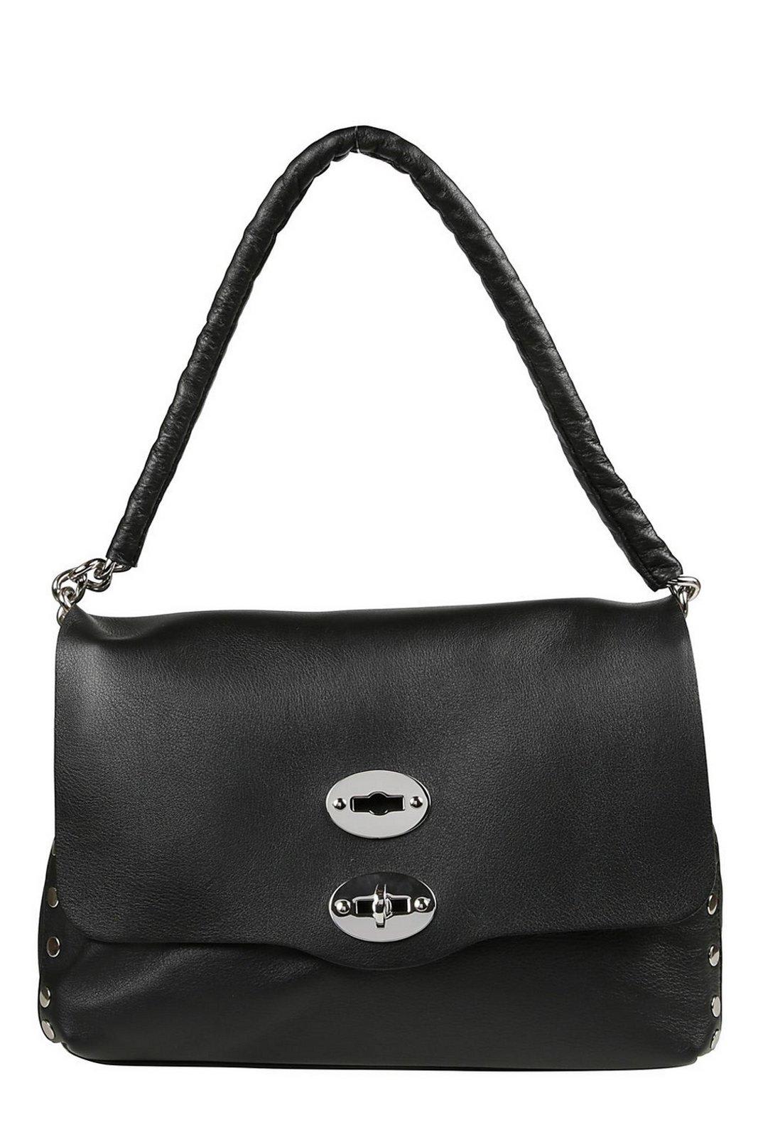 Zanellato Postina Piuma Chain Foldover Top Small Tote Bag