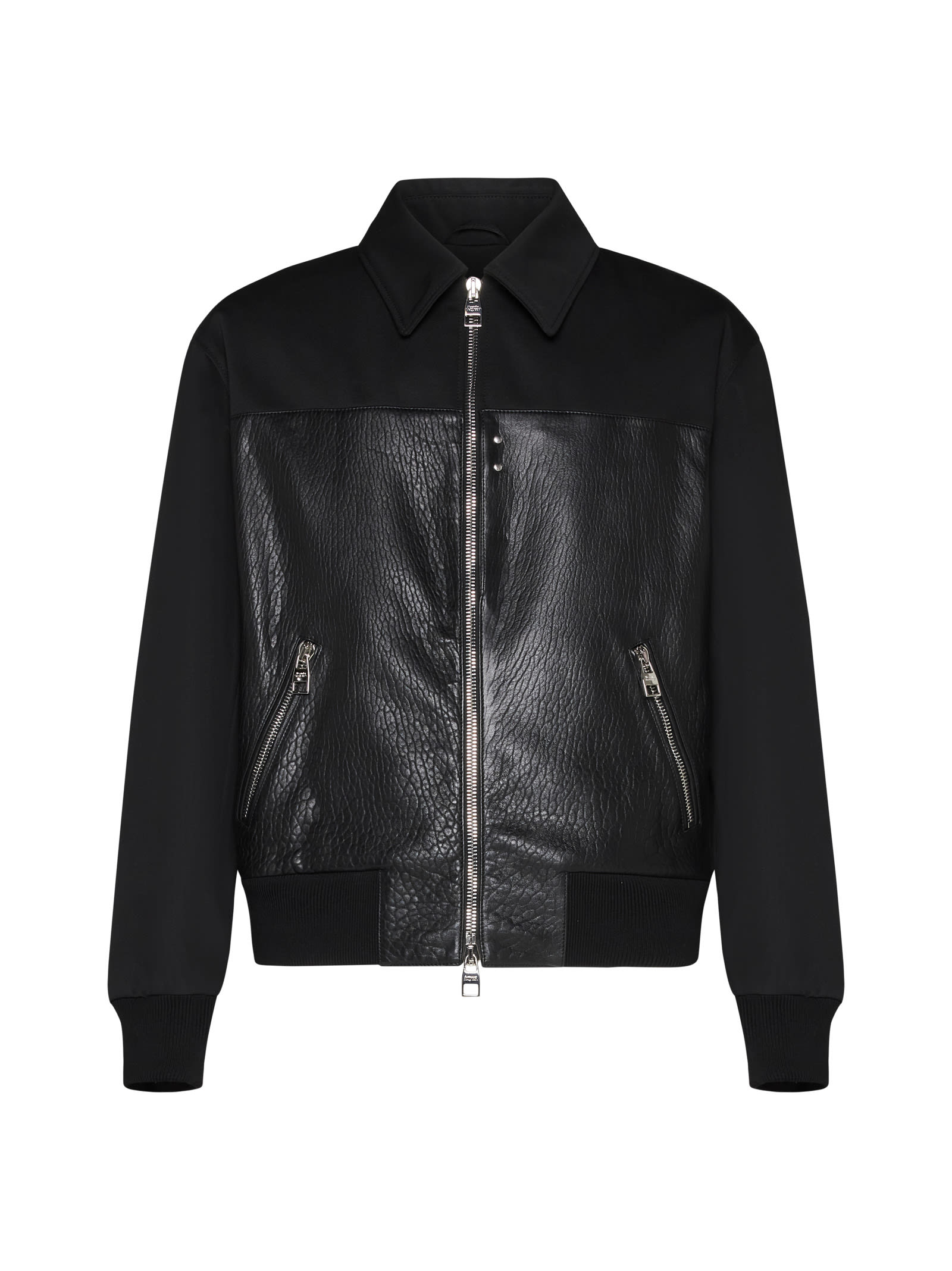 Alexander McQueen Leather Bomber Jacket
