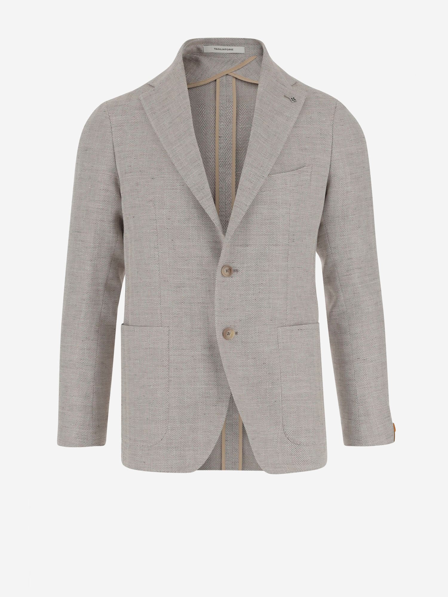 Tagliatore Linen Blend Single-breasted Jacket