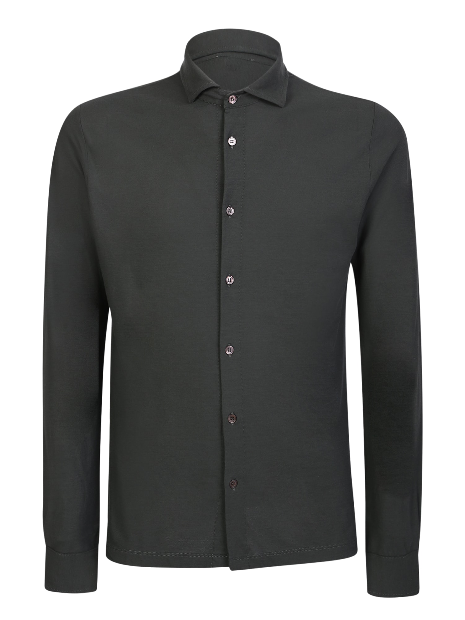 Zanone Military Green Cotton Shirt