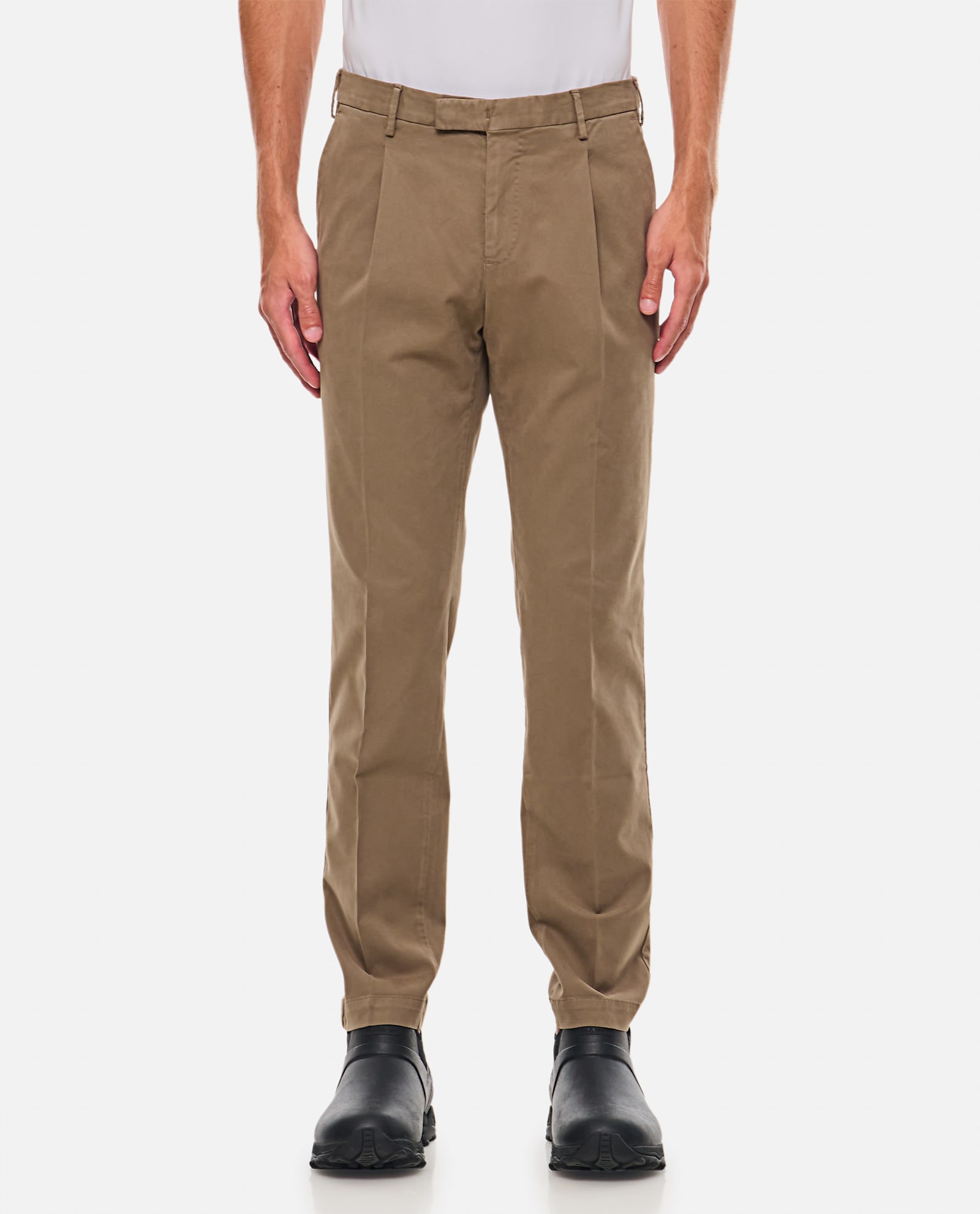 PT Torino Pleated Cotton Trousers