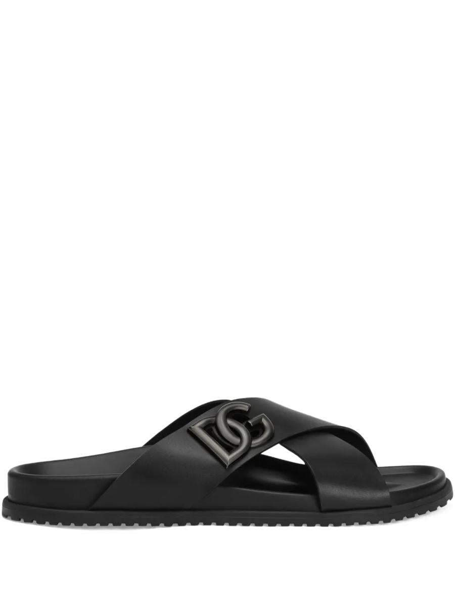 Dolce & Gabbana Dg Logo Slides Sandals