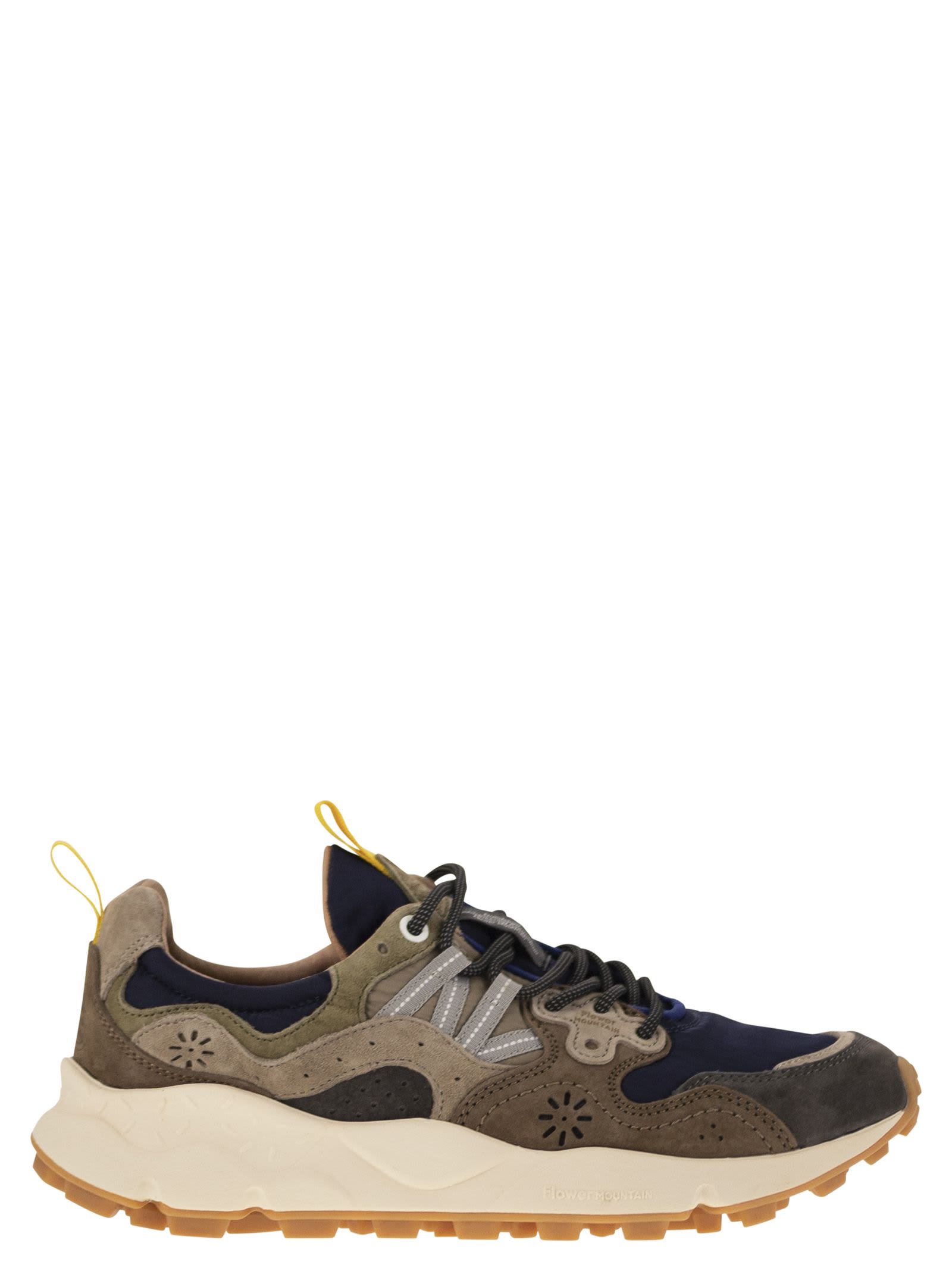 Flower Mountain Yamano 3 - Sneakers In Suede And Technical Fabric