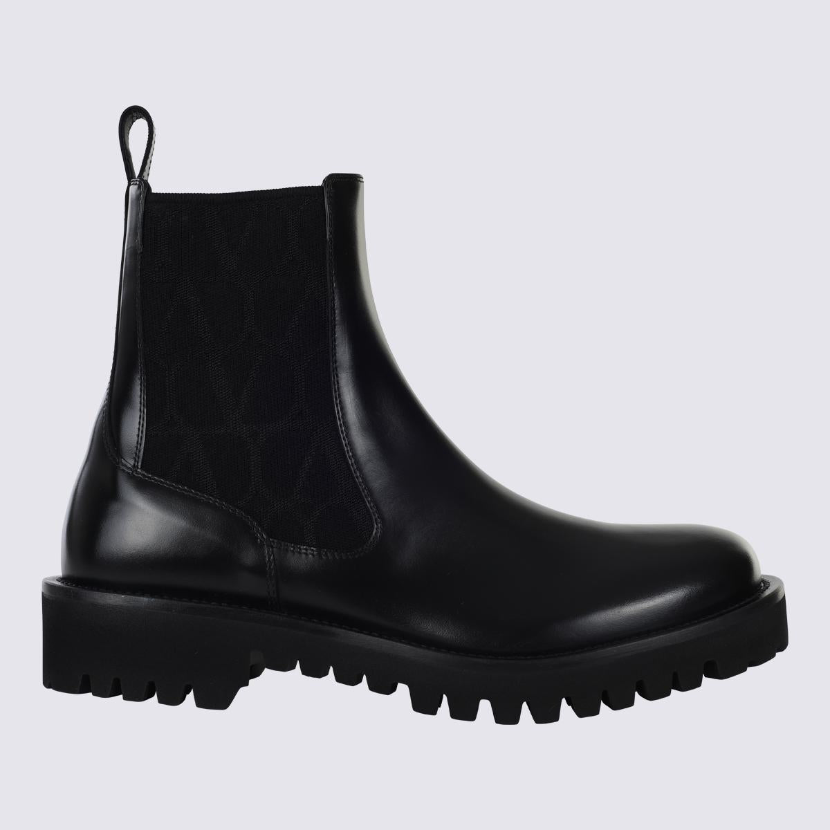 Valentino Garavani Black Leather Boots