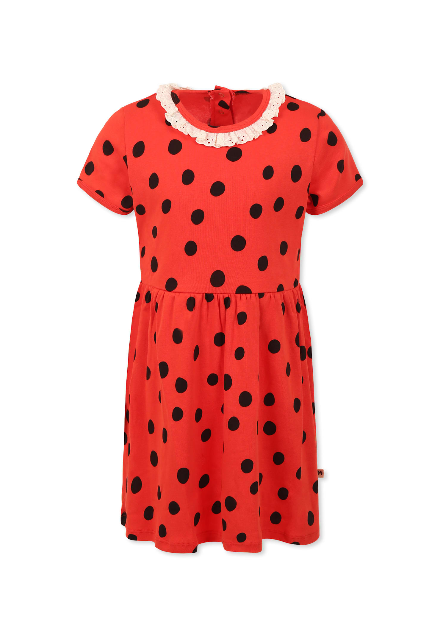 Mini Rodini Red Dress For Girl With Polka Dots
