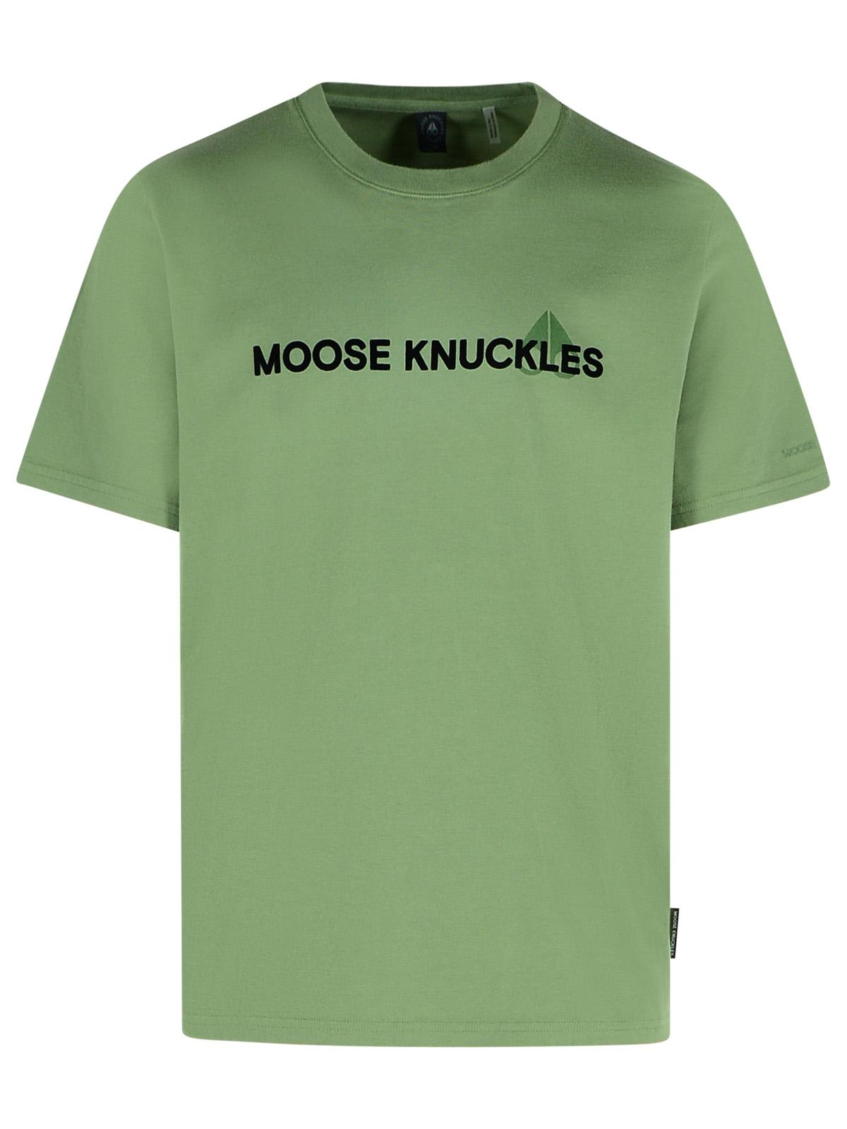 Moose Knuckles Green Cotton T-shirt