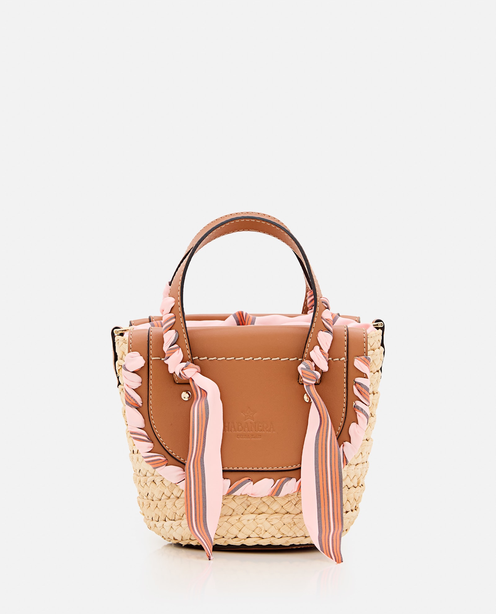 Cuba Lab Habanera Straw Silk Handbag