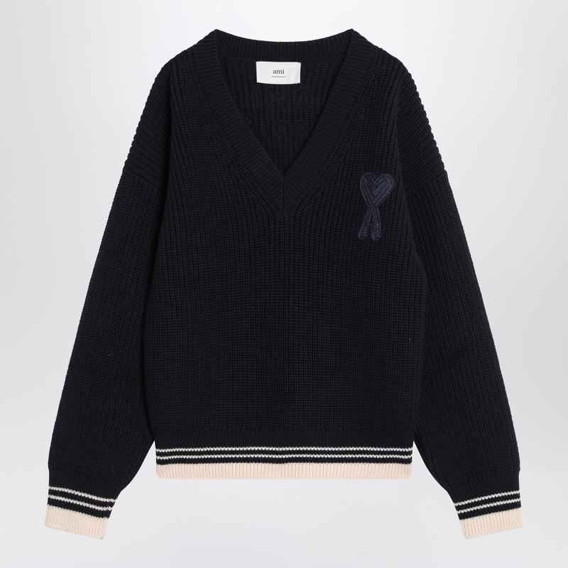 AMI Paris Navy AMI Paris De Coeur Sweater