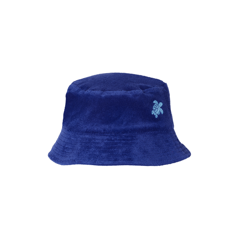 Vilebrequin Kids Terry Hat Embroidered Turtle - Gloop - Blue - Size OSFA