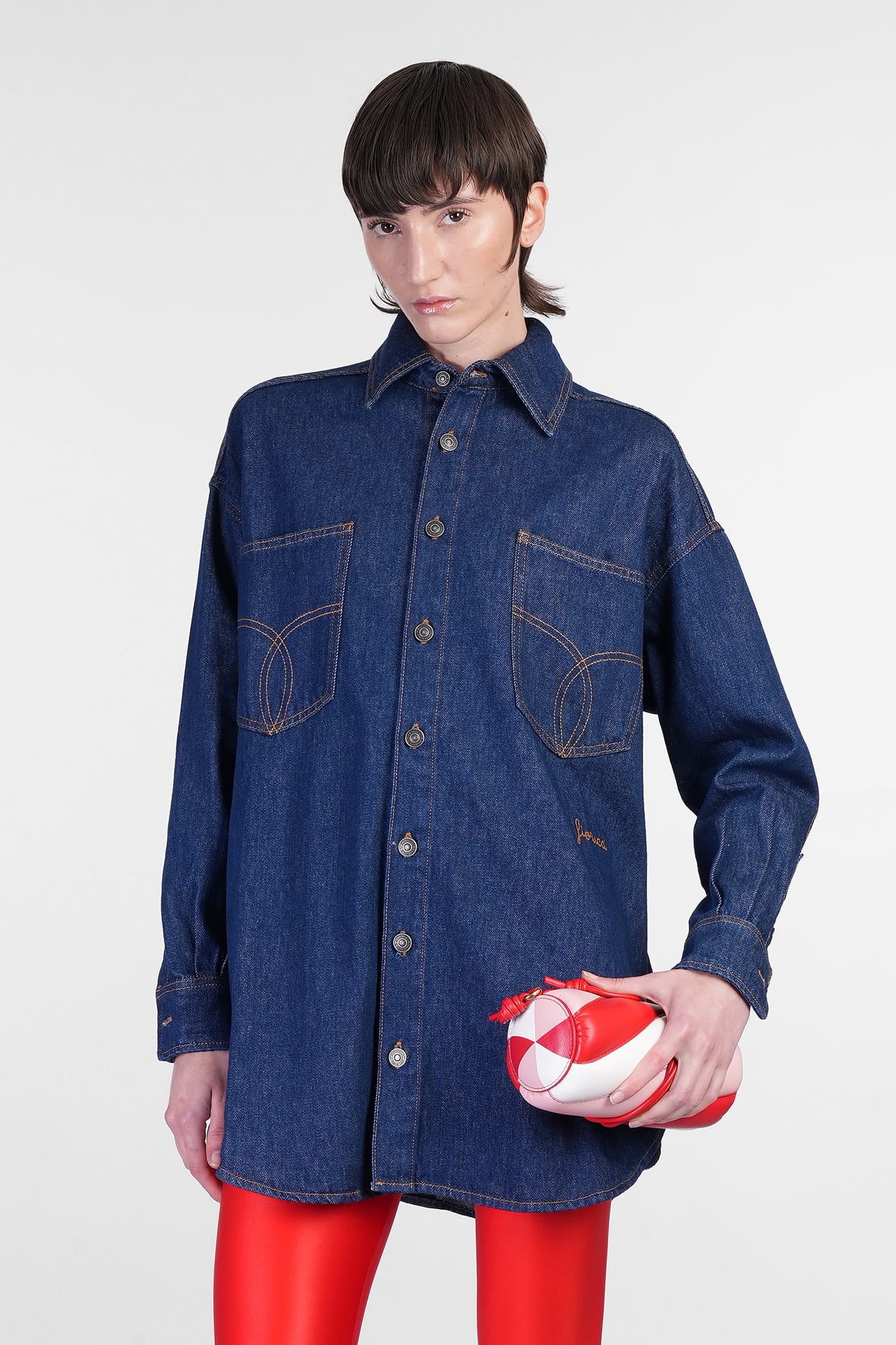 Fiorucci Shirt In Blue Cotton