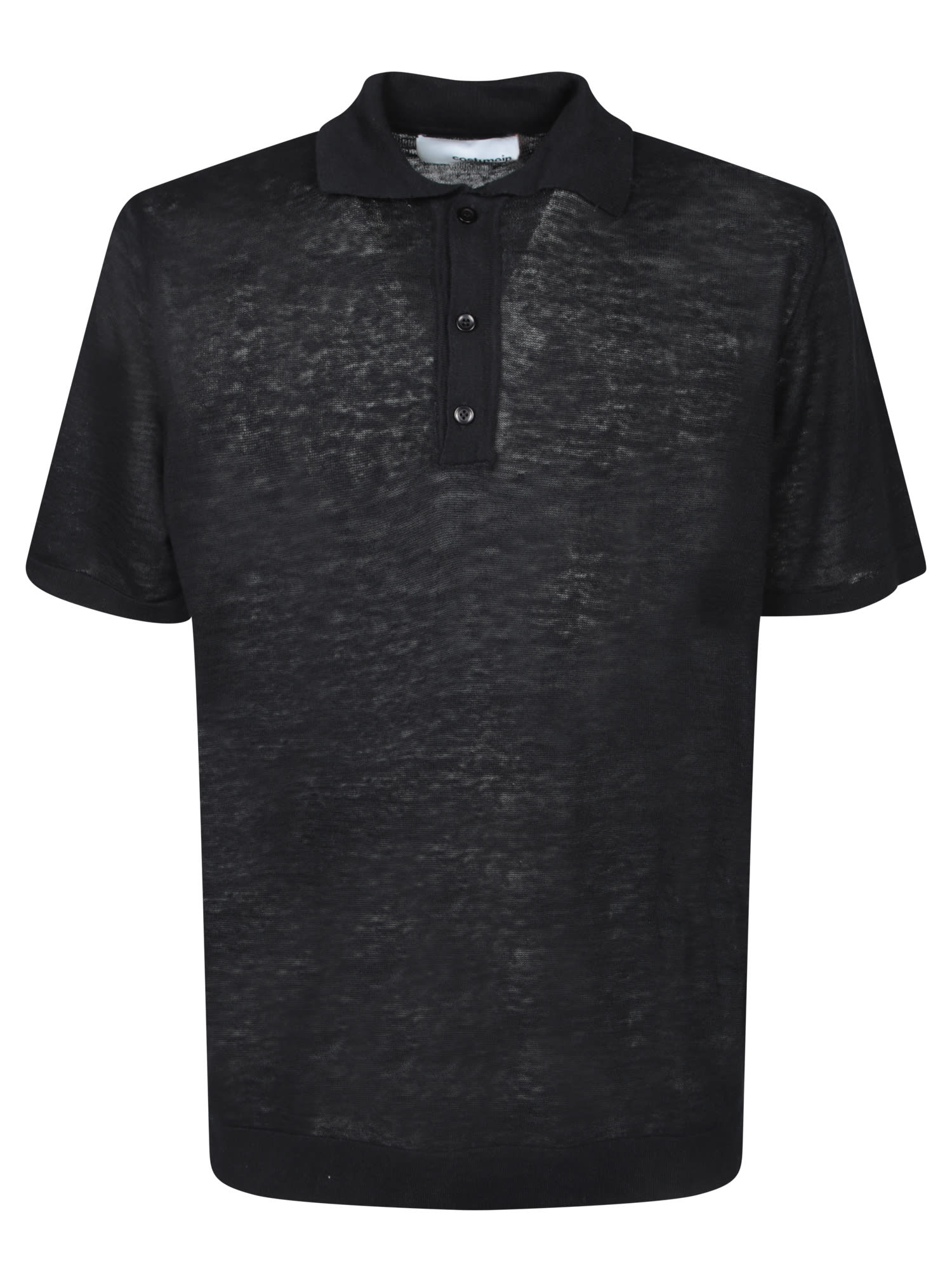 costumein Black Cotton Polo Shirt