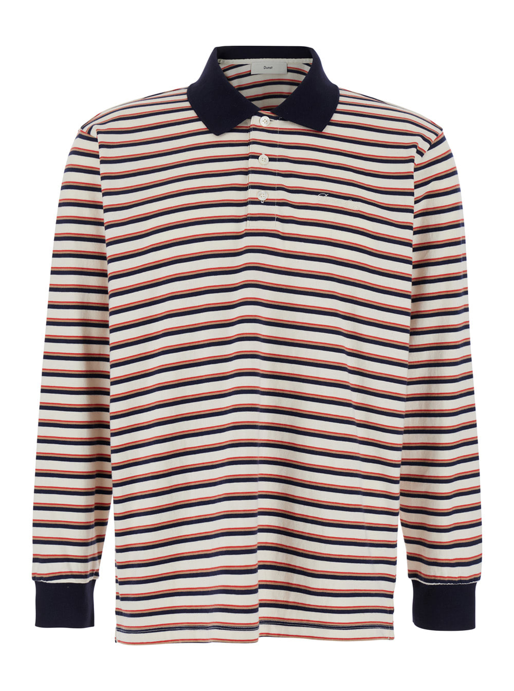 Dunst Multicolor Polo Shirt With All-over Striped Motif And Logo Embroidered On The Front In Cotton Man