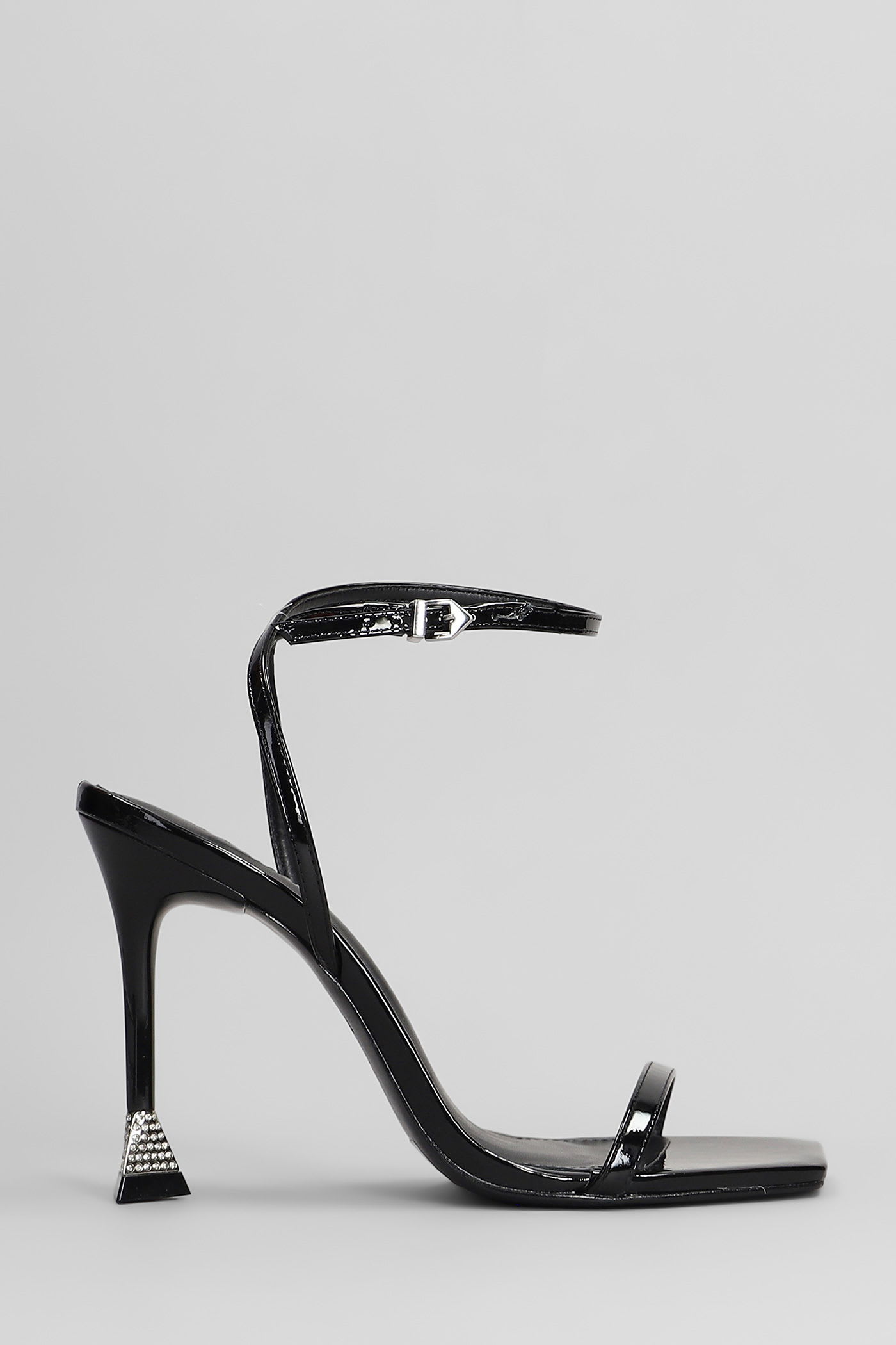 Schutz Joanna Sandals In Black Patent Leather