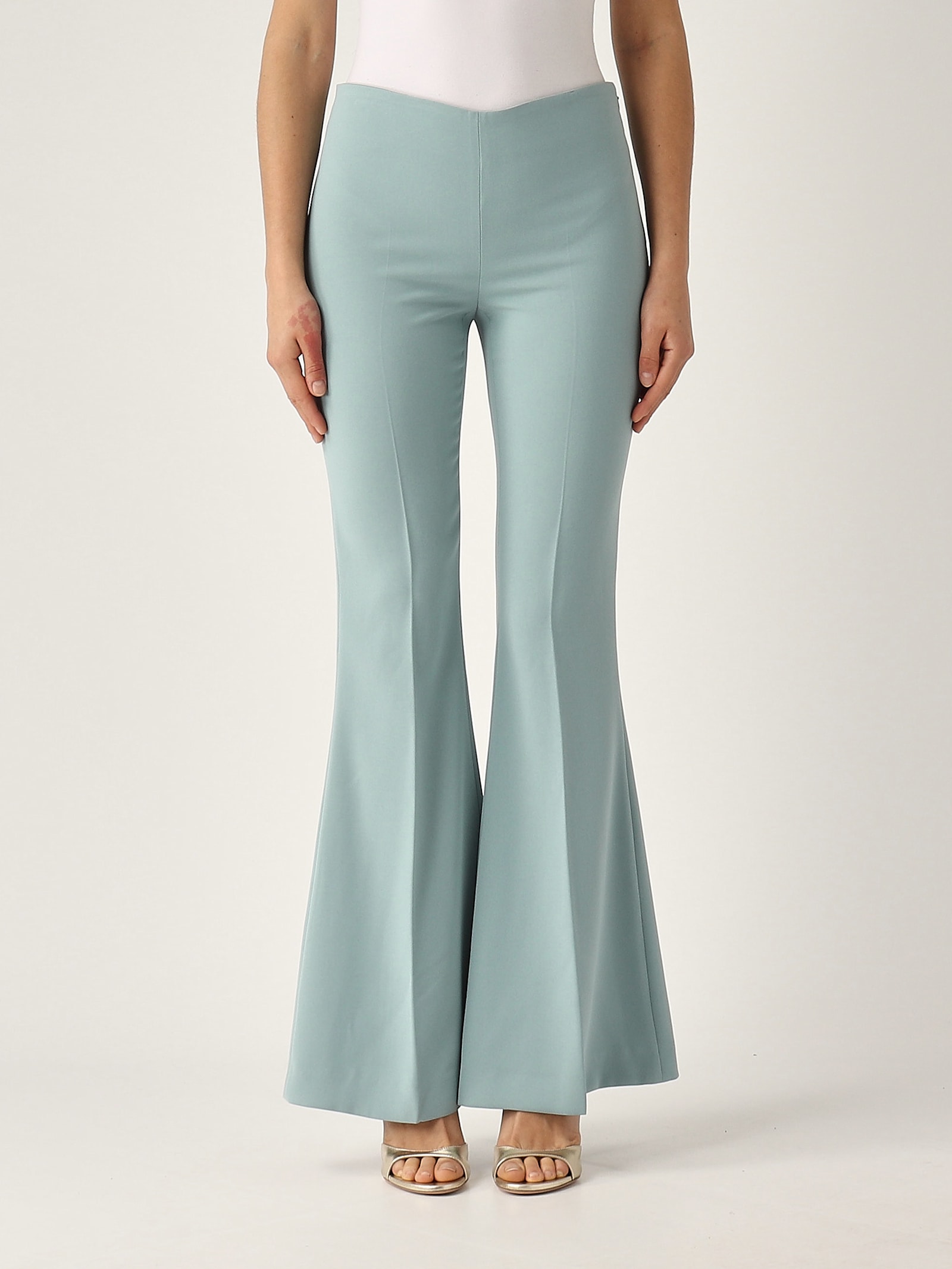 TwinSet Pantalone Flare In Crepe Fluido Trousers