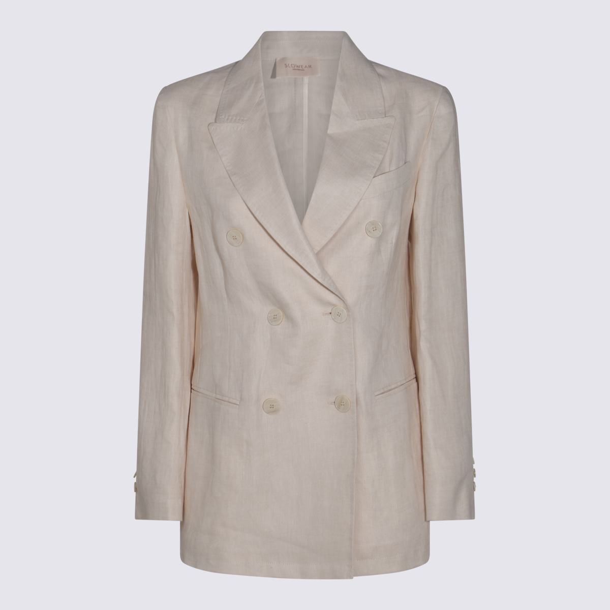 Montedoro White Linen Casual Jacket